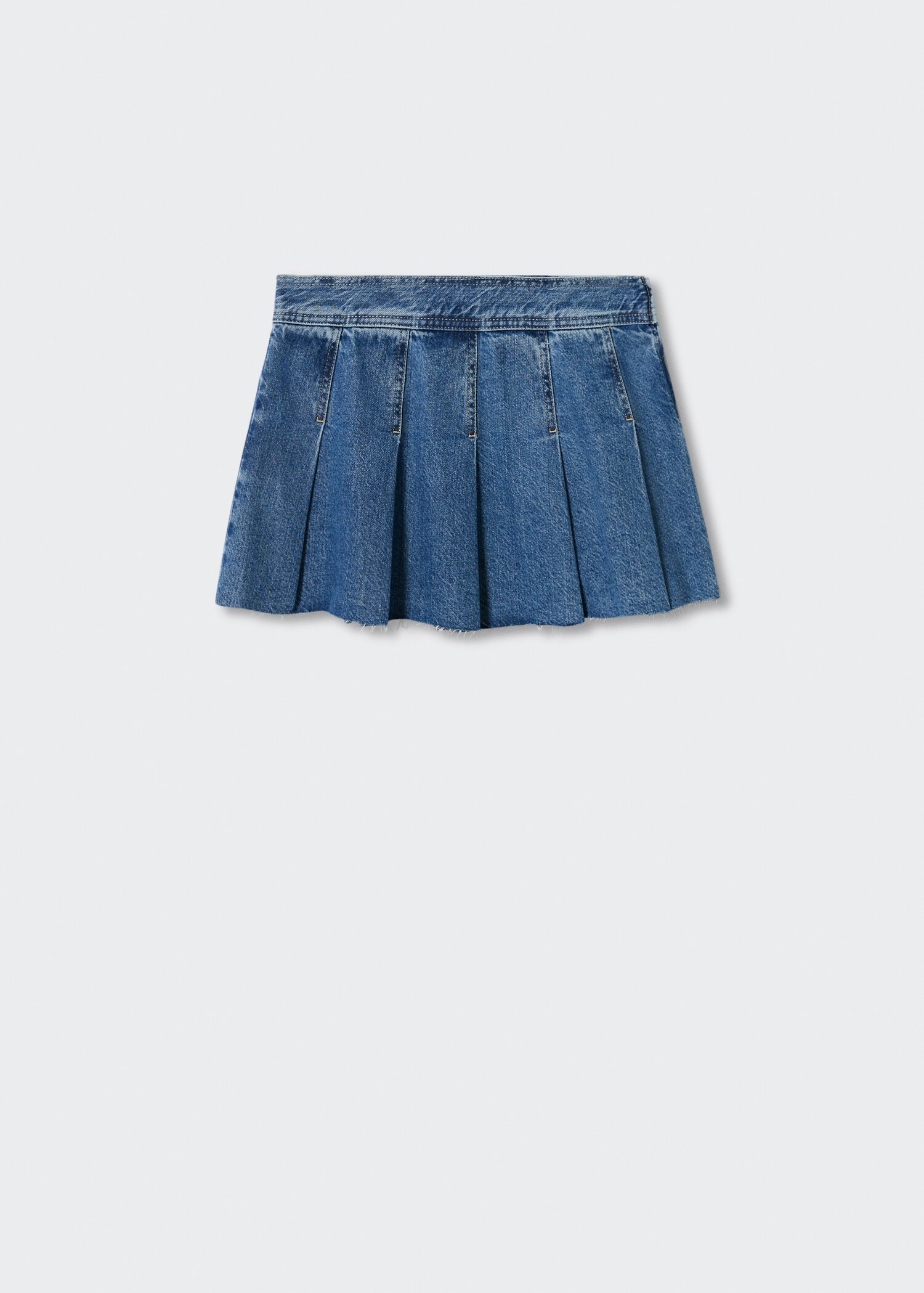 Pleated denim skirt - Article without model