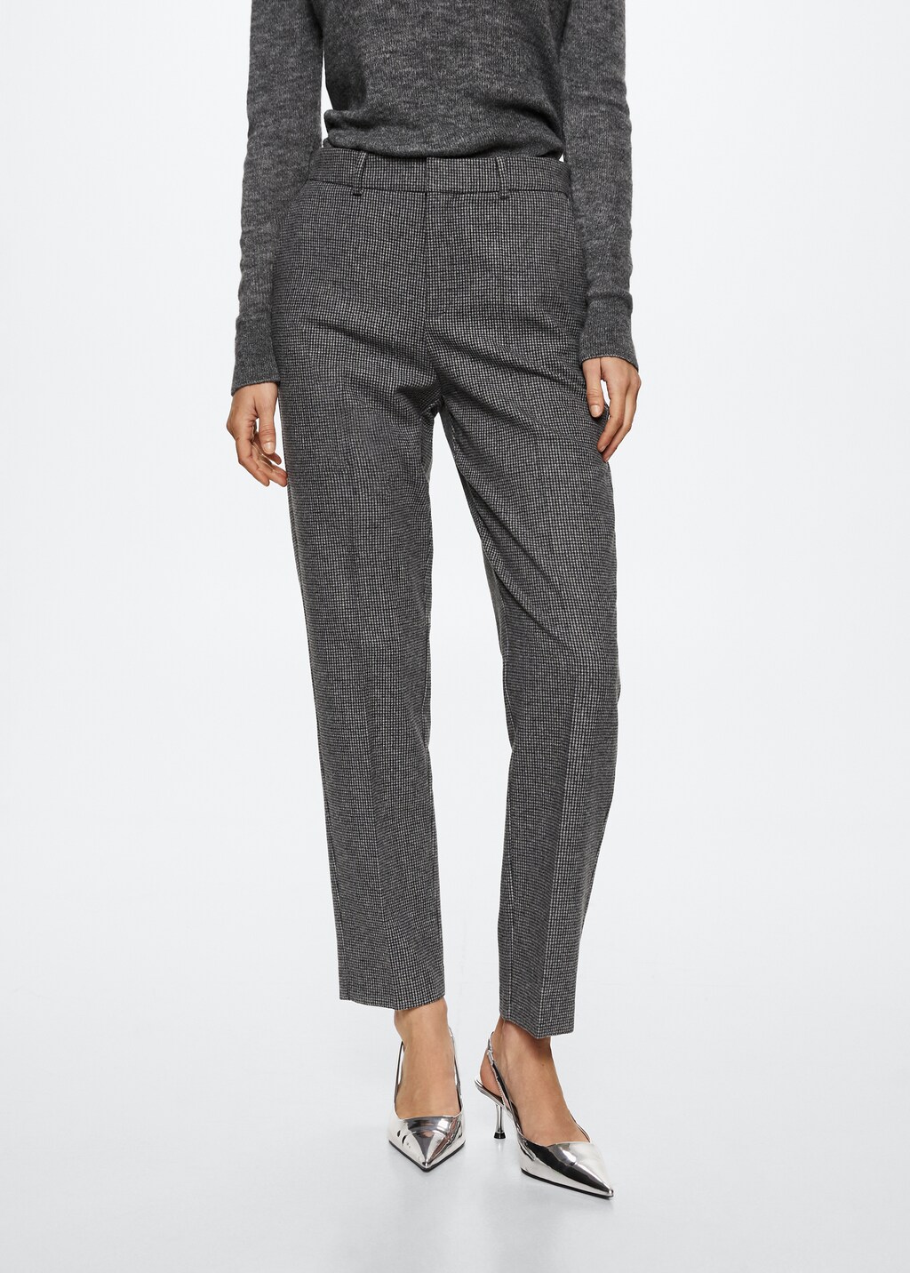 Slim fit wool suit trousers | MANGO Kosovo