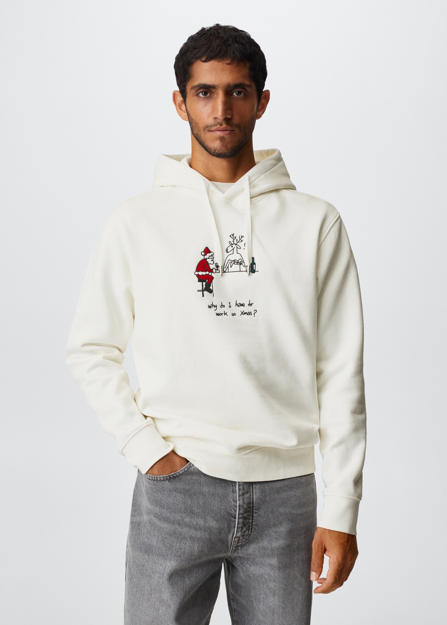Sudadera bordado navidad - Plano medio