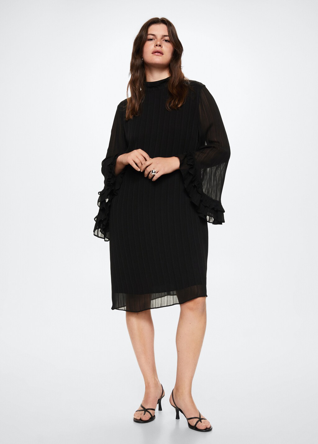 Robe manches volantees