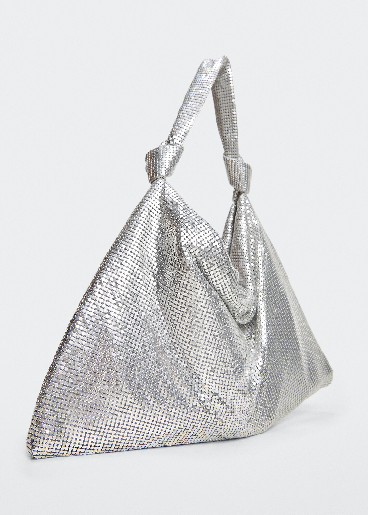 Bolso saco malla metálica - Plano medio
