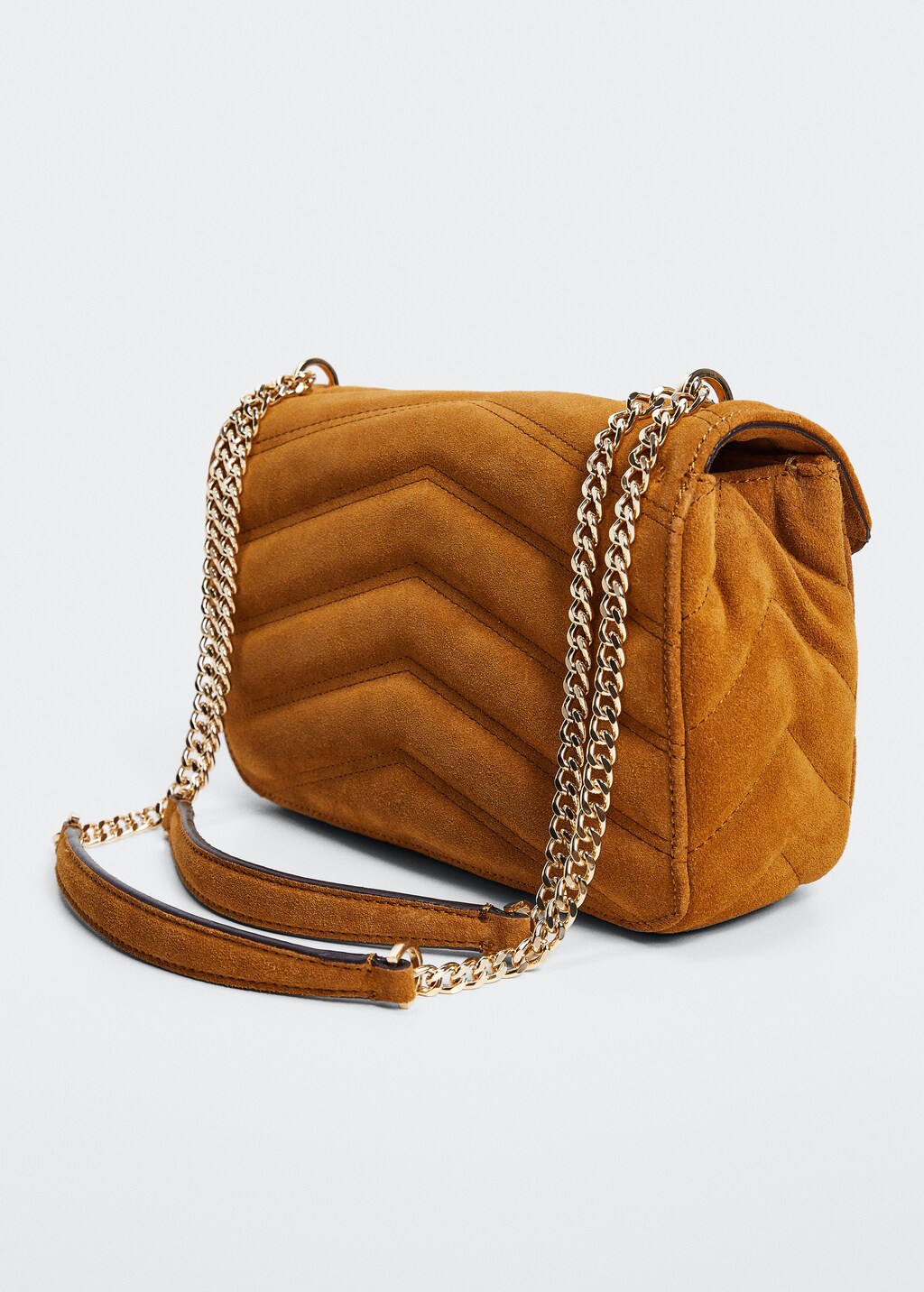 Chain leather bag mango hot sale