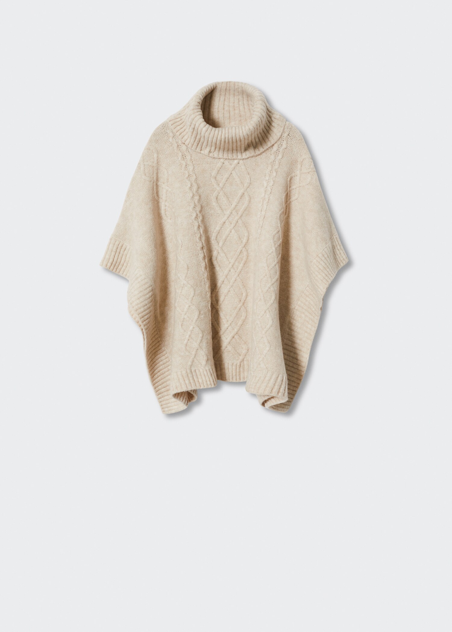 Poncho maille torsadée - Article sans modèle