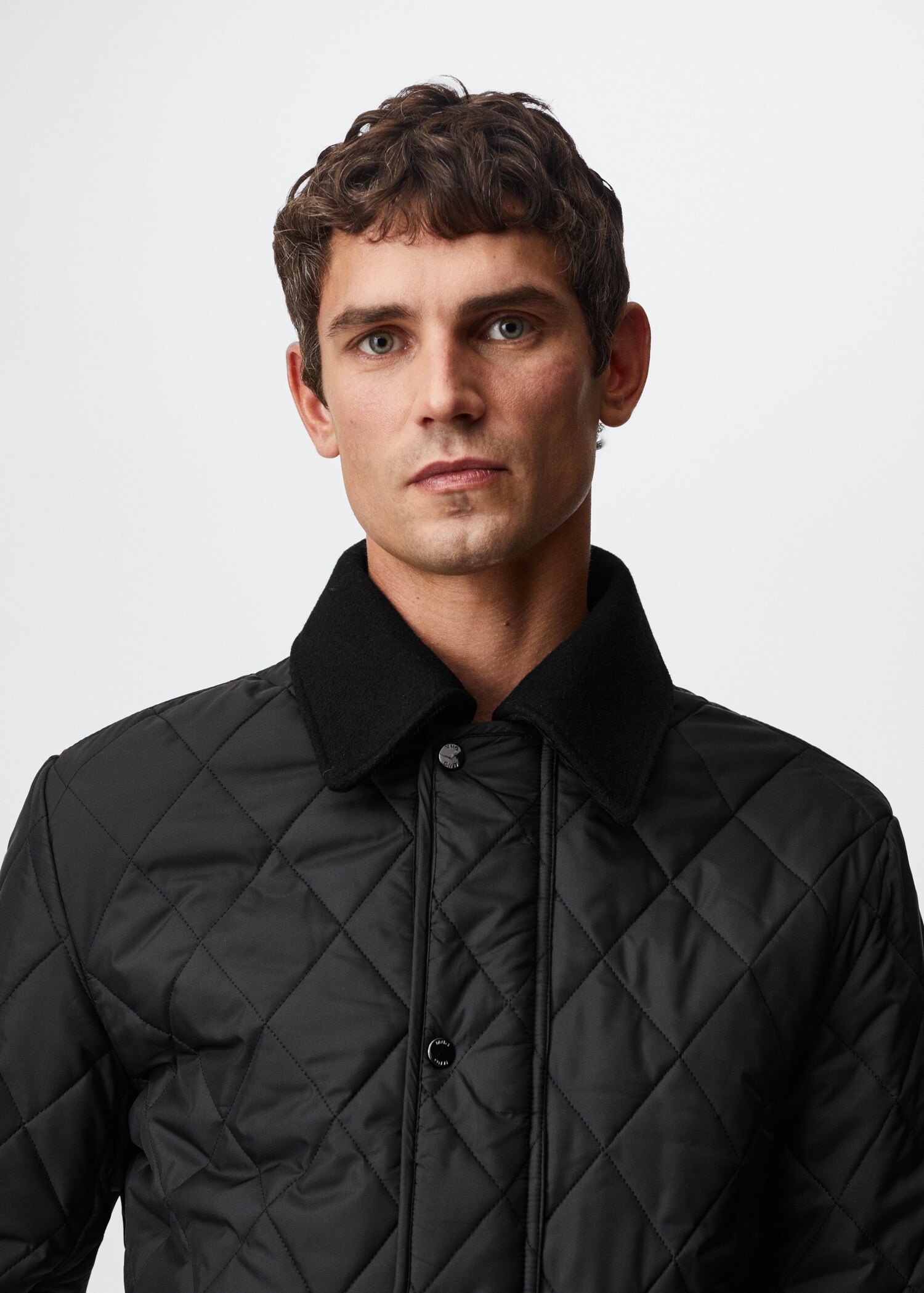 Textured padded jacket - Details of the article 1