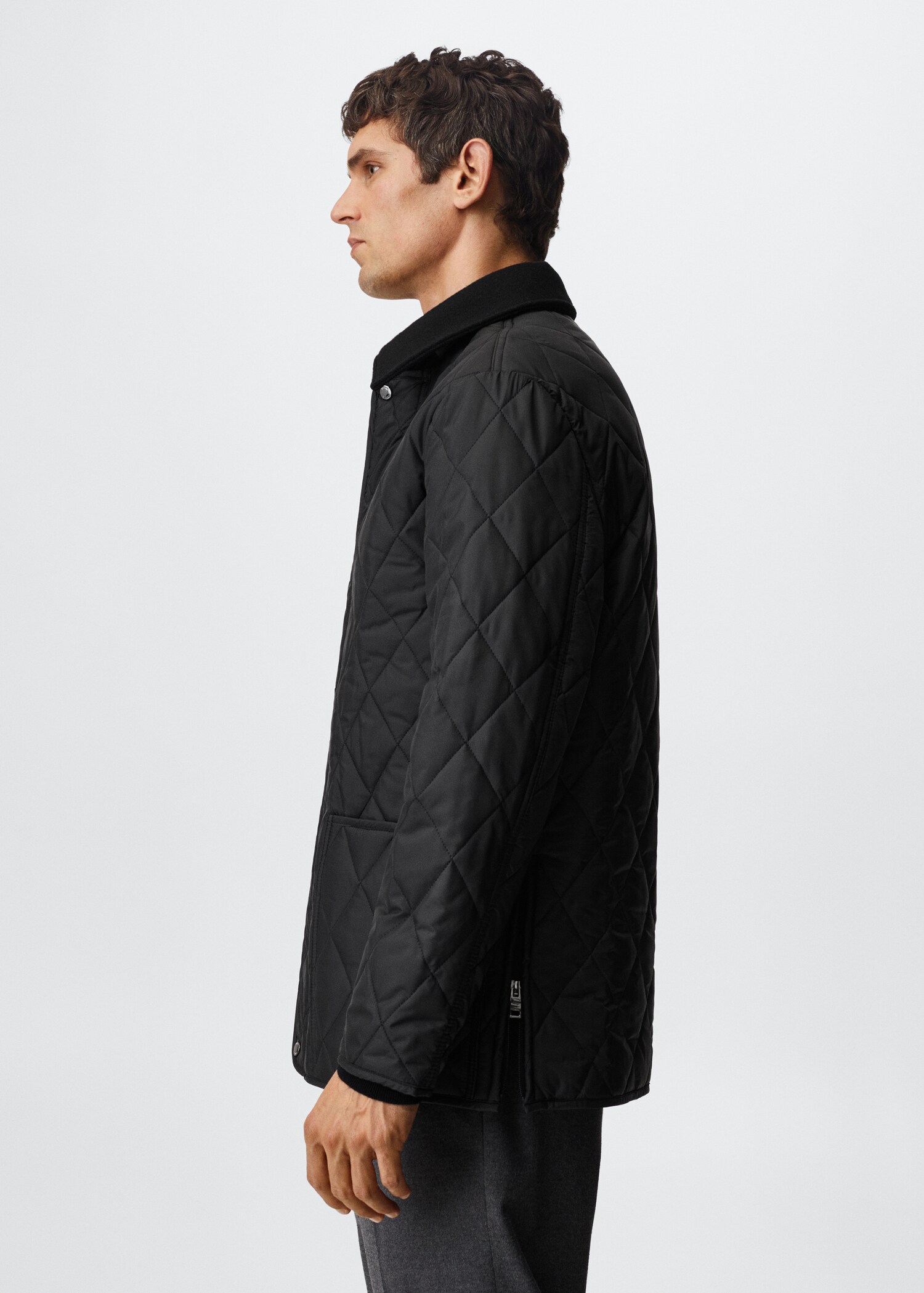 Textured padded jacket - Details of the article 4