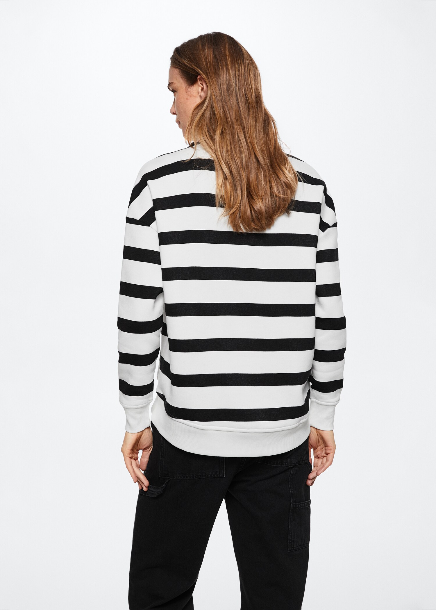 Striped cotton-blend sweatshirt - Reverse of the article