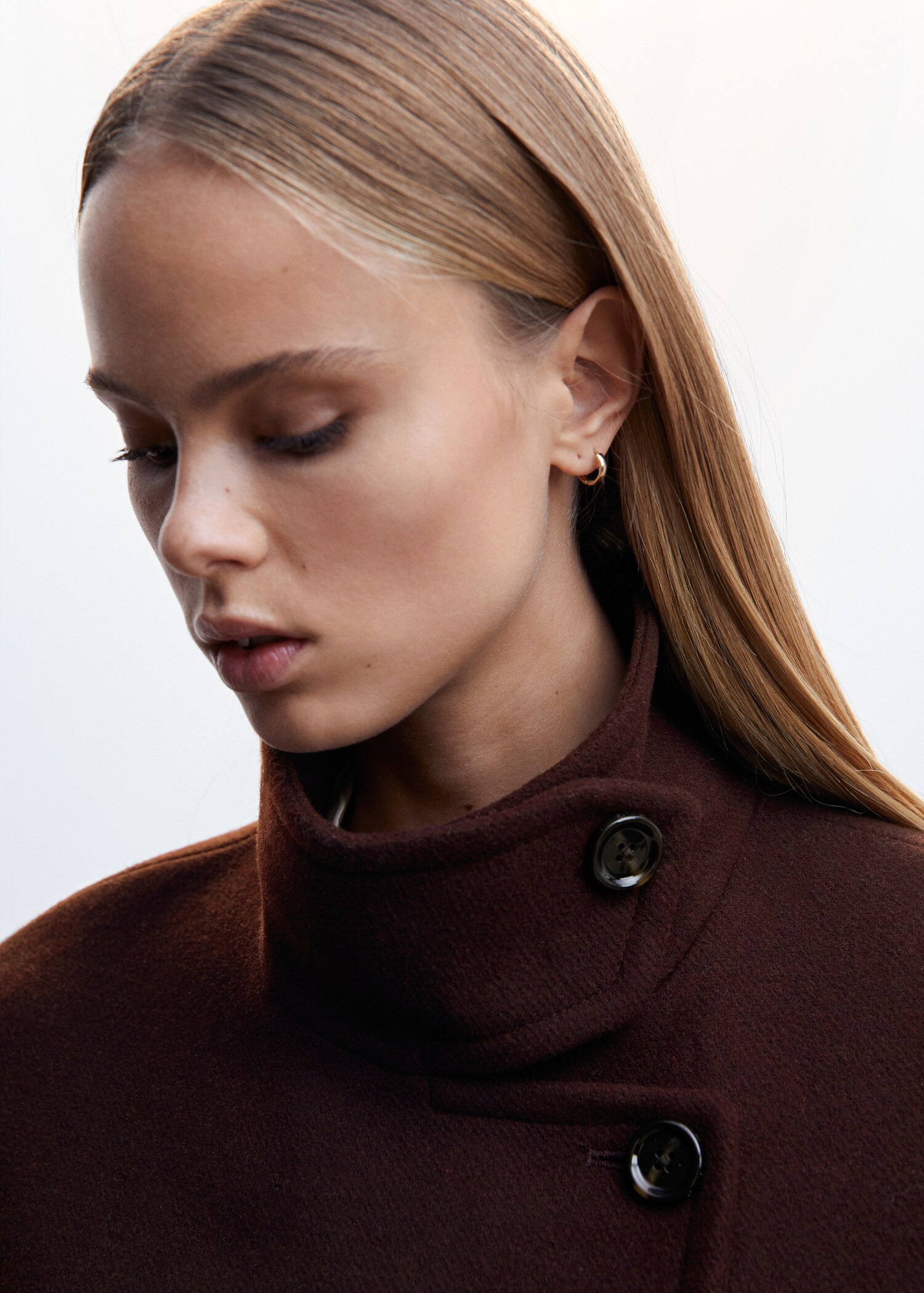 Manteau en laine à col cheminée - Détail de l'article 1