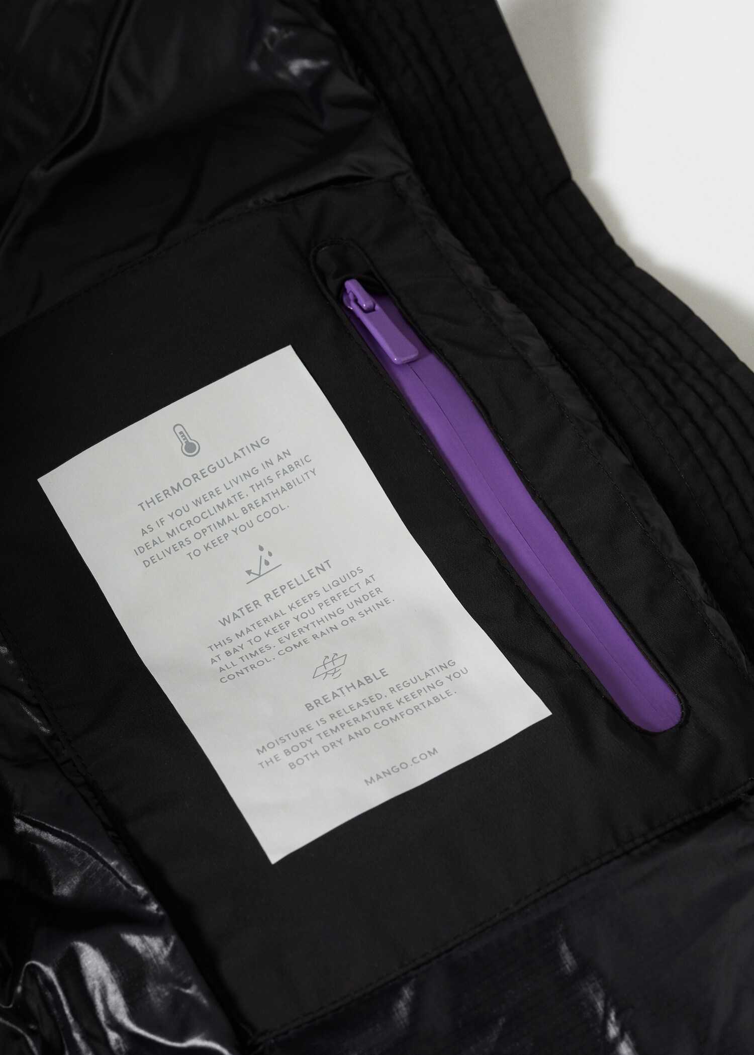 Quilted anorak with sheepskin collar - Details of the article 8
