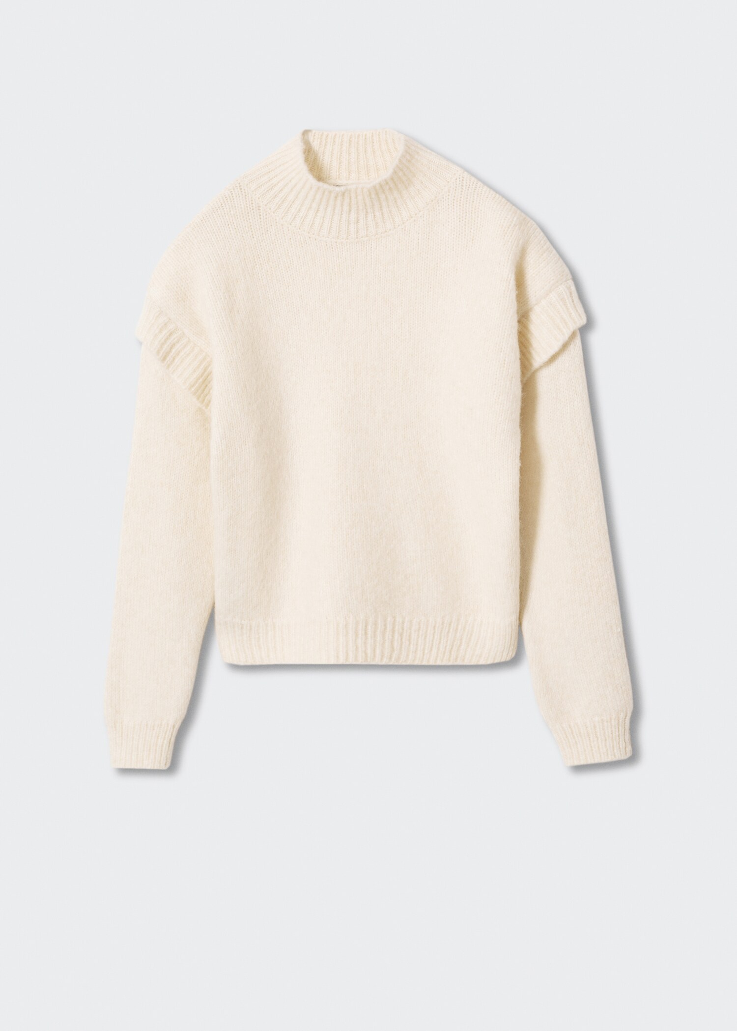 Camisola de gola alta com pormenor nos ombros - Artigo sem modelo