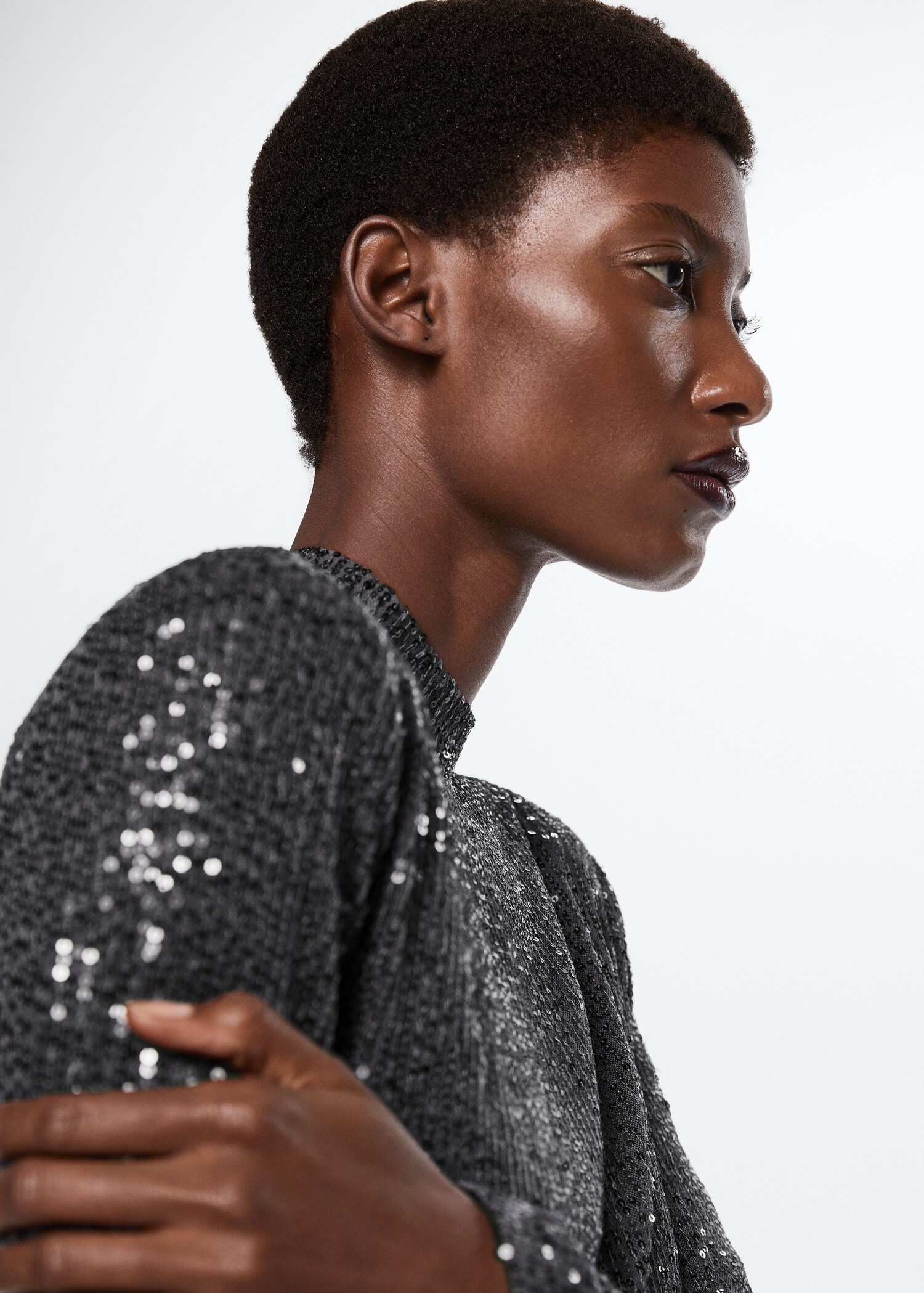 Sequined turtleneck t-shirt  - Details of the article 1