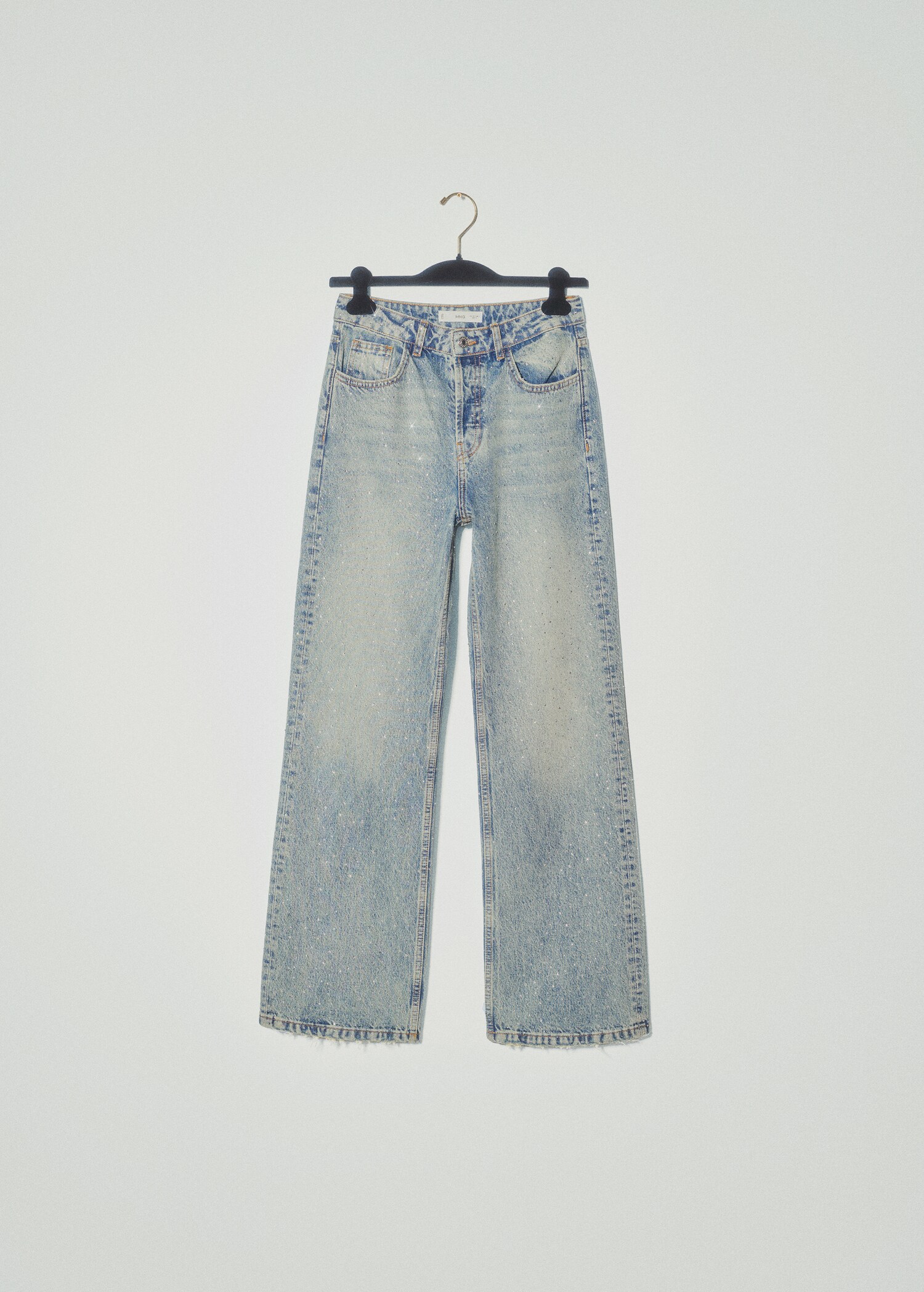 Wideleg rhinestone jeans  - Details of the article 3