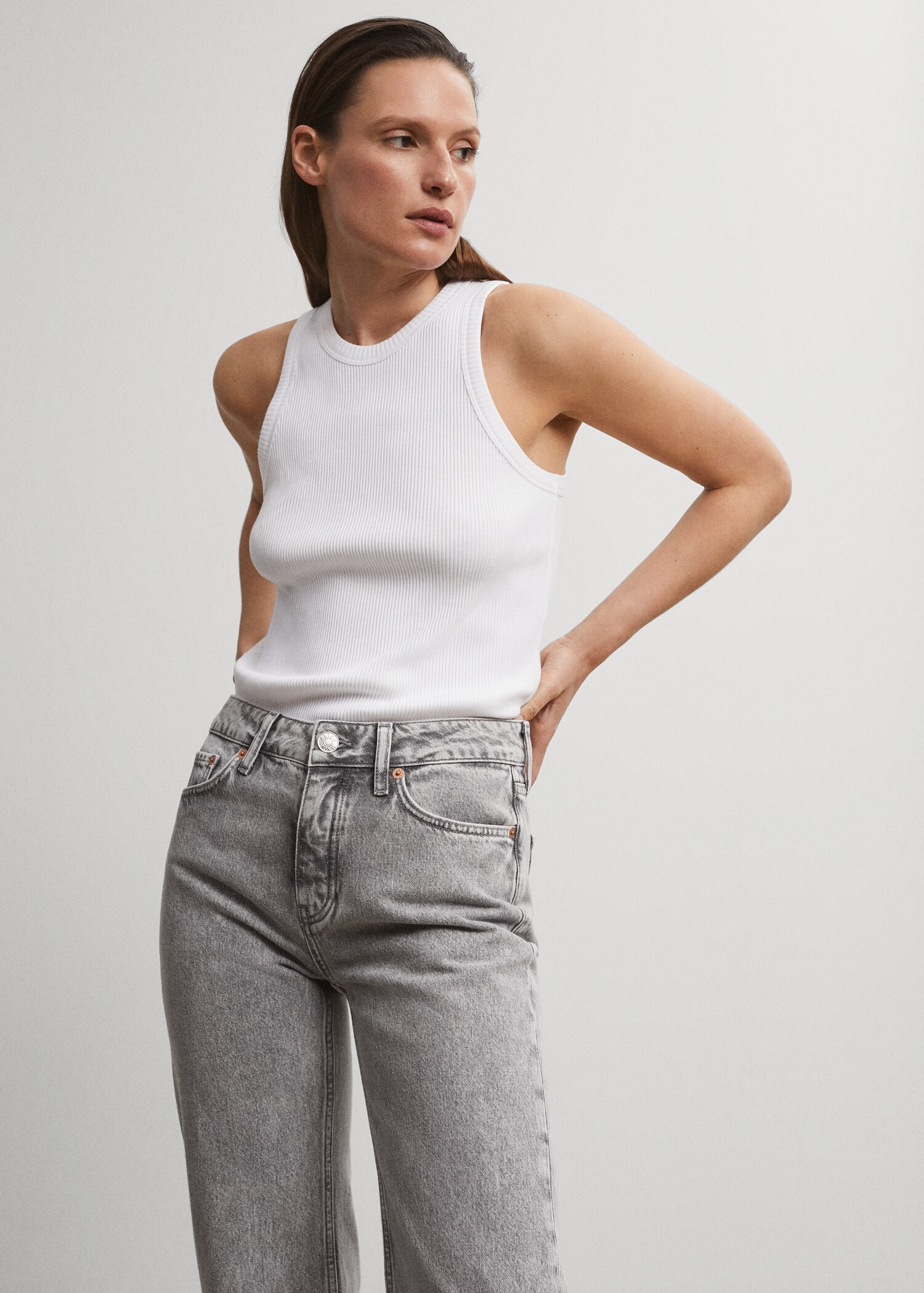 Jean straight longueur regular - Plan moyen
