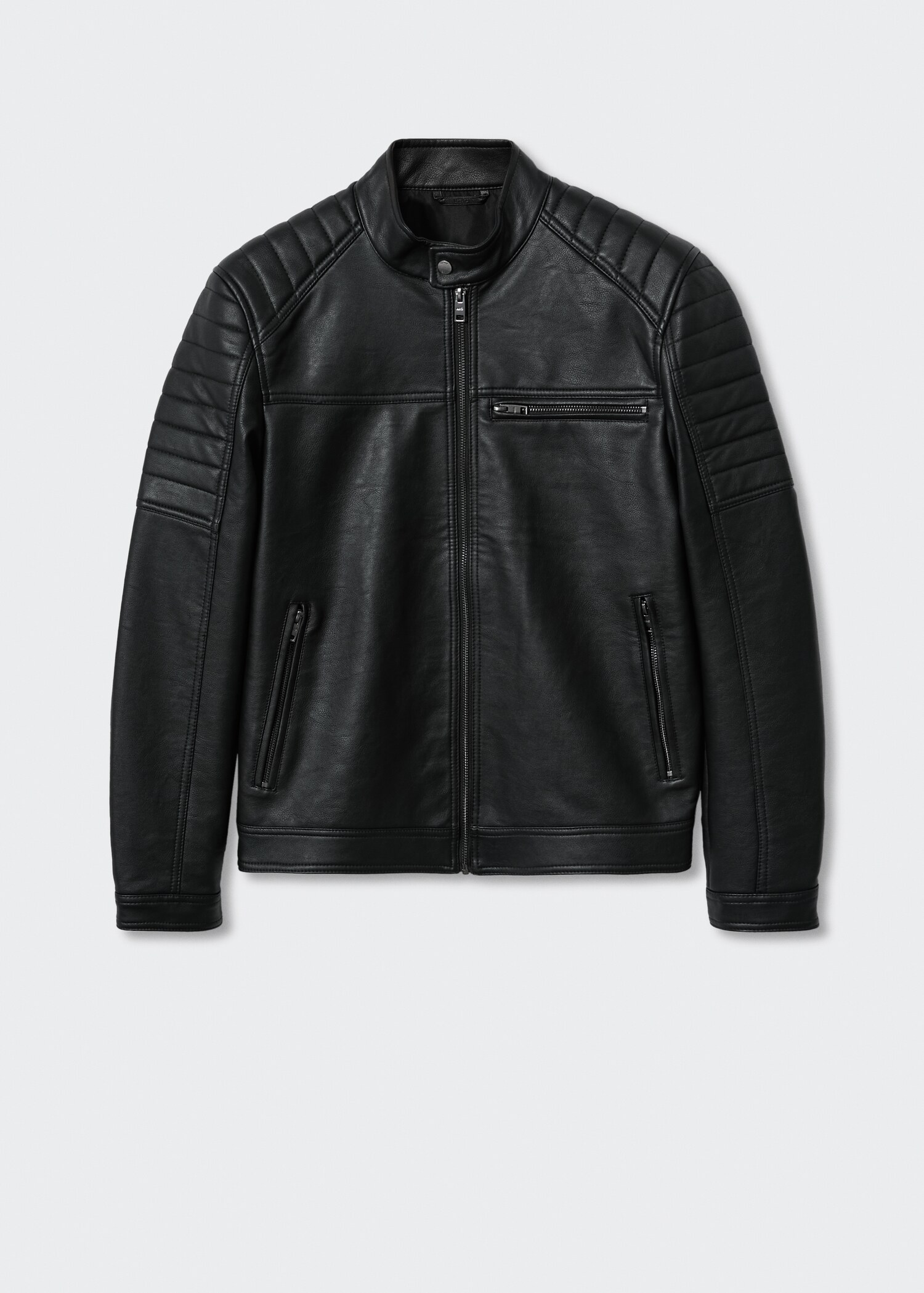 Faux-leather biker jacket - Article without model