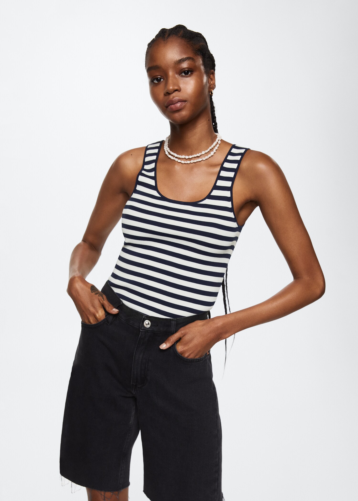 Striped knit top - Medium plane