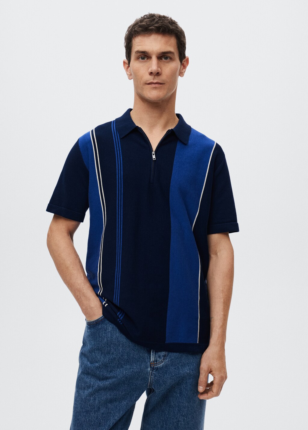 Polo maille fermeture Eclair