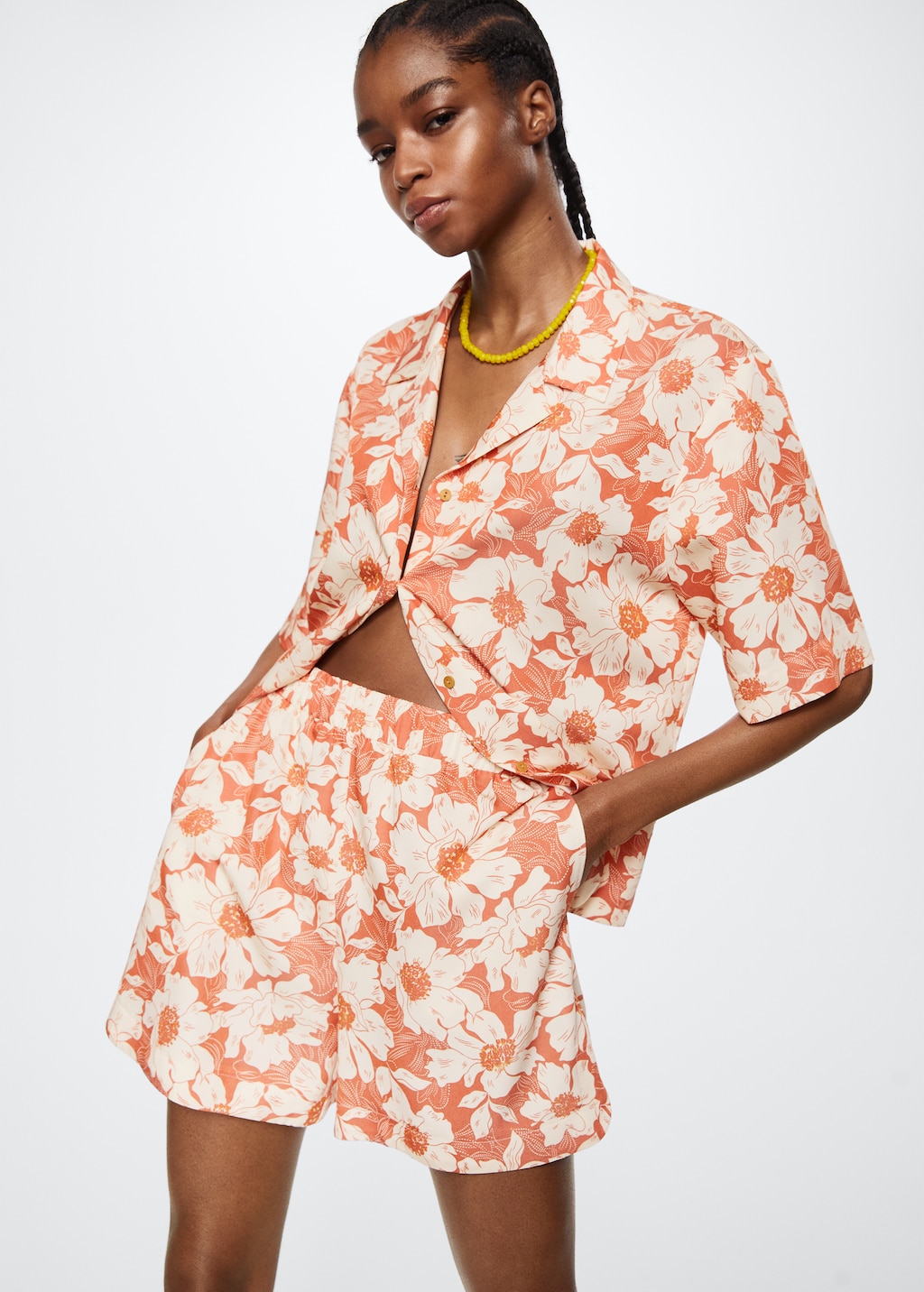 Blouse a fleurs Femme MANGO Maurice