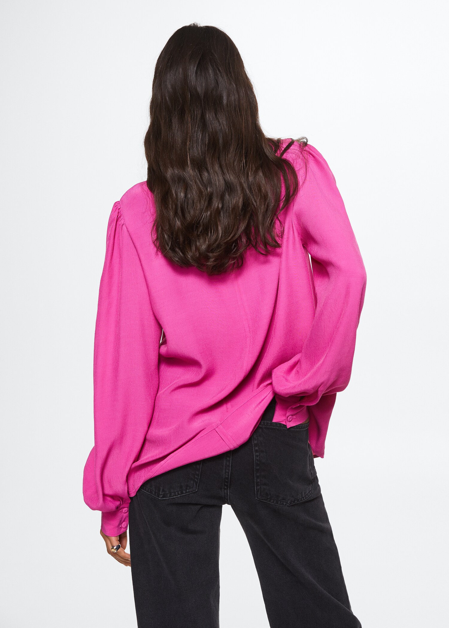 Blouse fluide manches bouffantes - Verso de l’article
