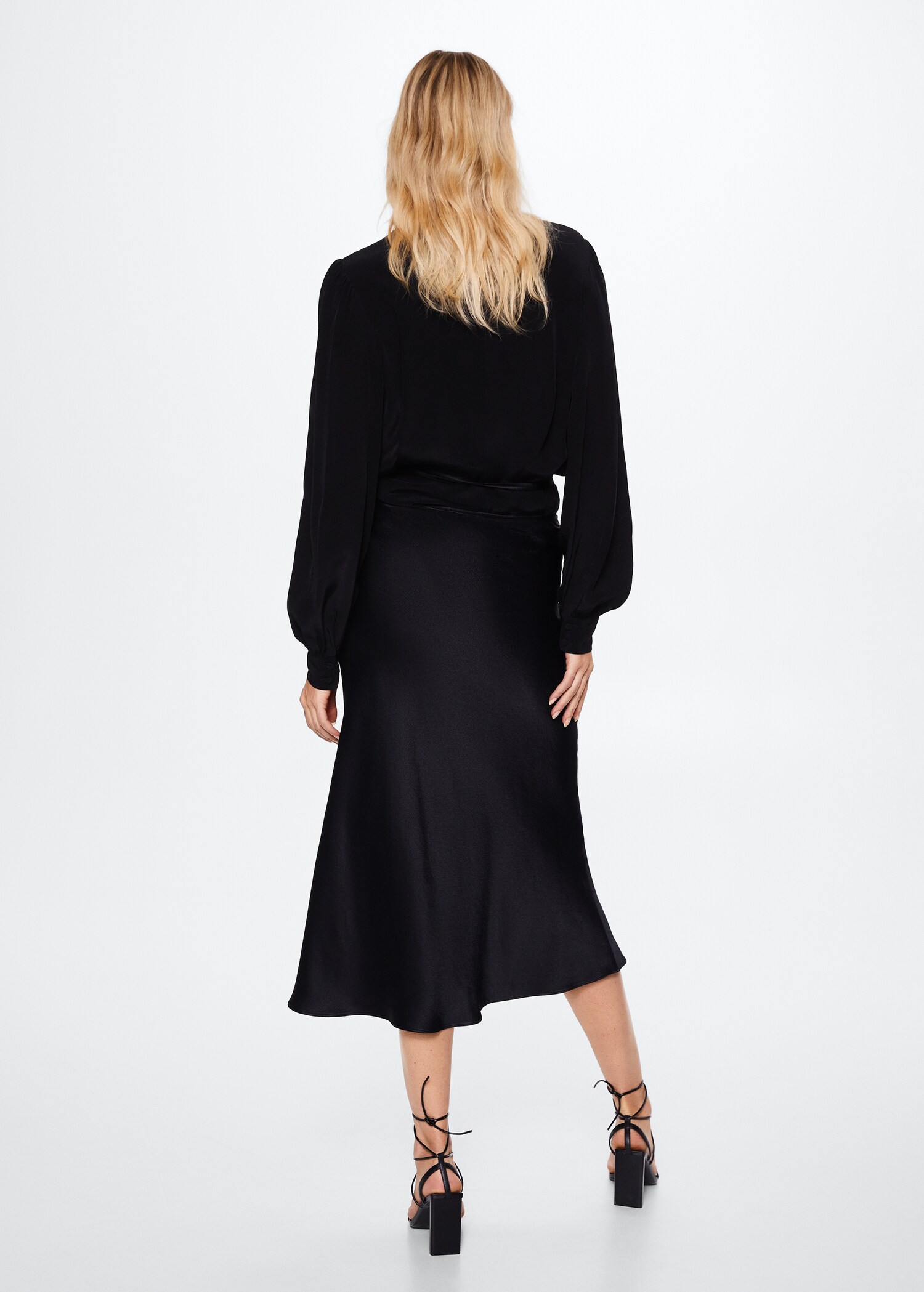 Puffed sleeves flowy blouse - Reverse of the article
