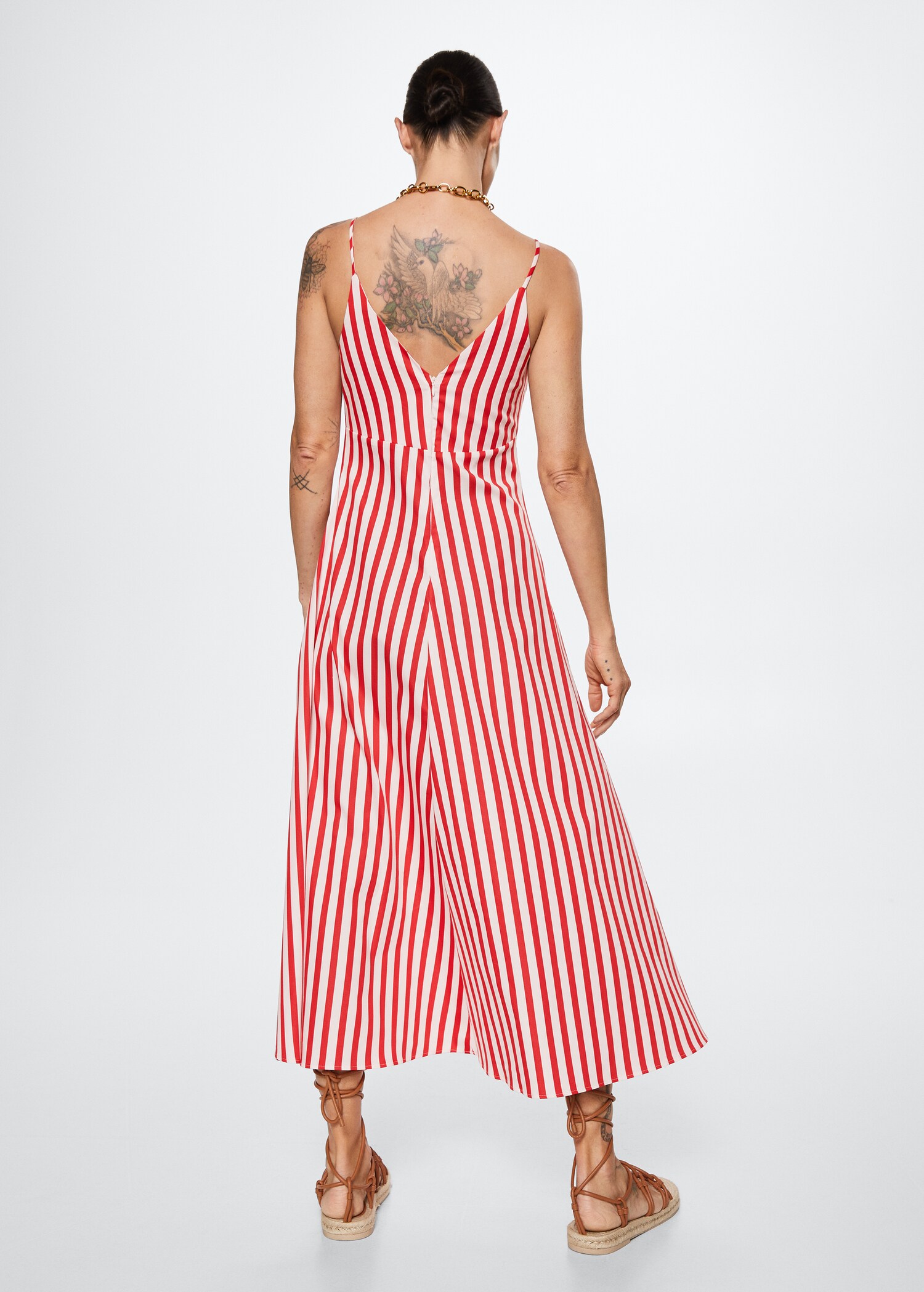 Striped cotton-blend dress - Reverse of the article