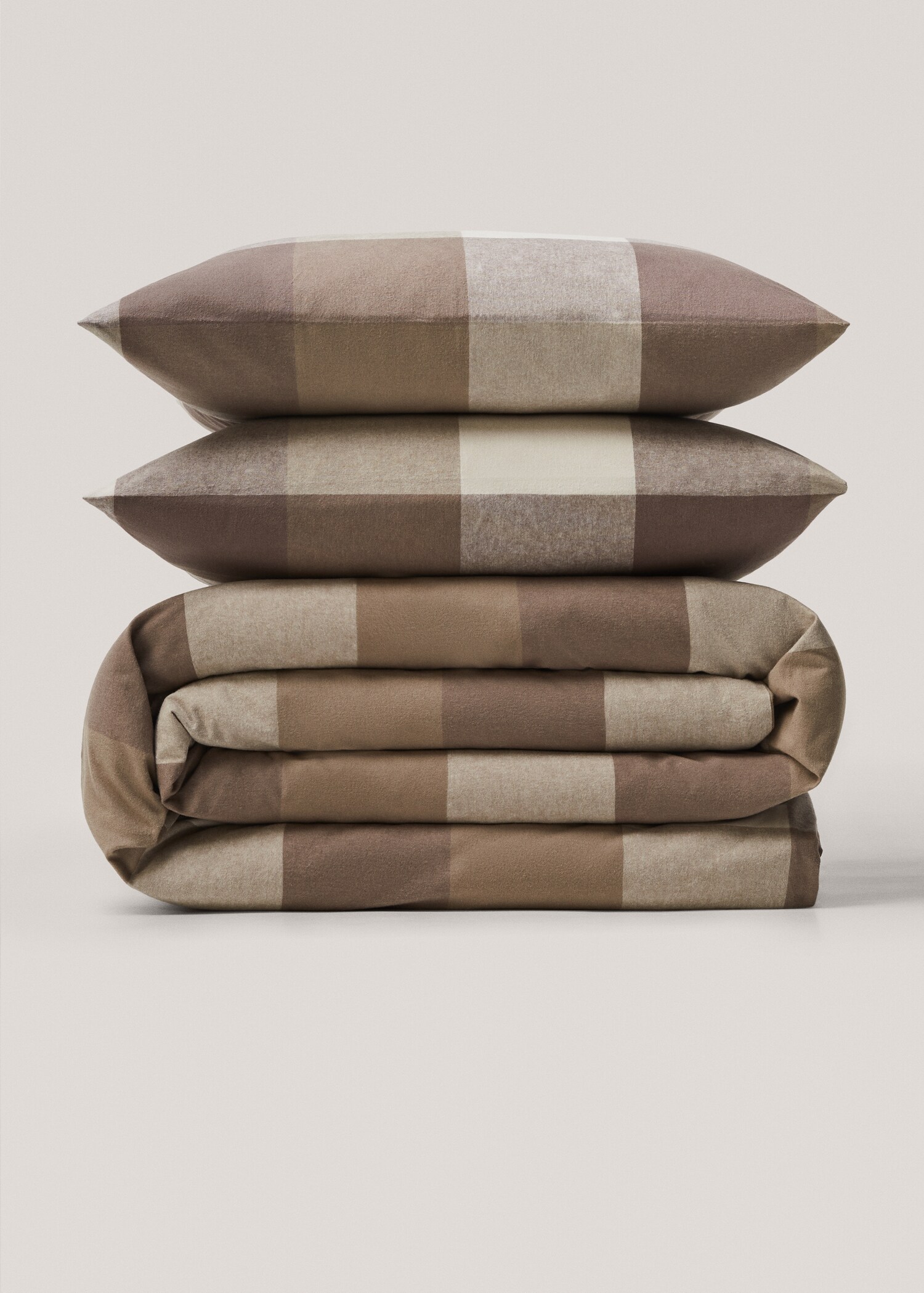 Copripiumino flanella quadri letto 150/160 cm - Articolo senza modello