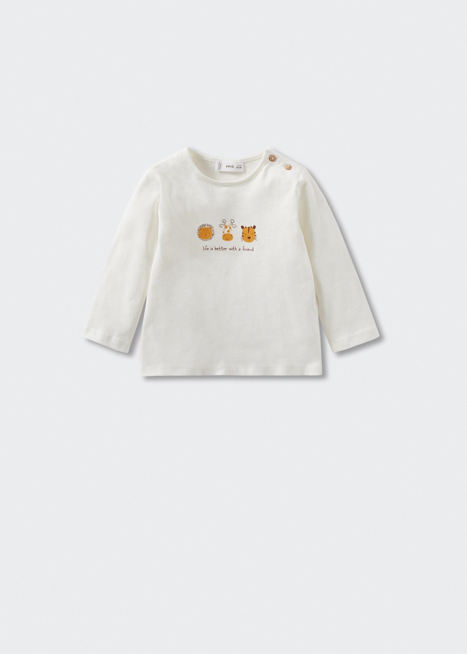 Bedrukt T-shirt met lange mouwen - Artikel zonder model
