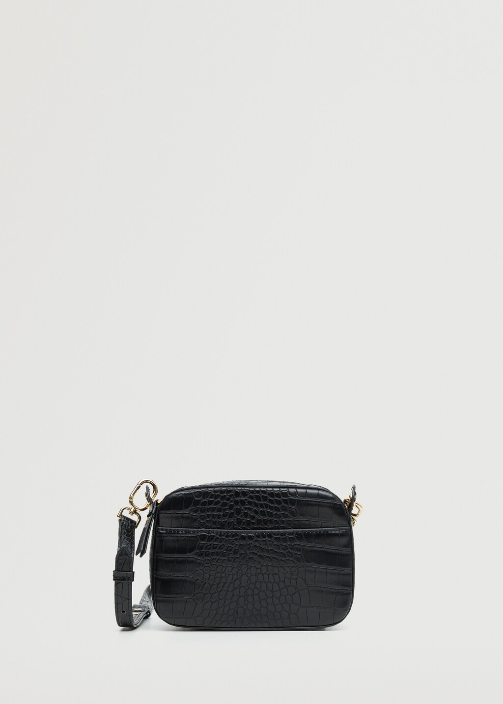 Mango black croc bag deals