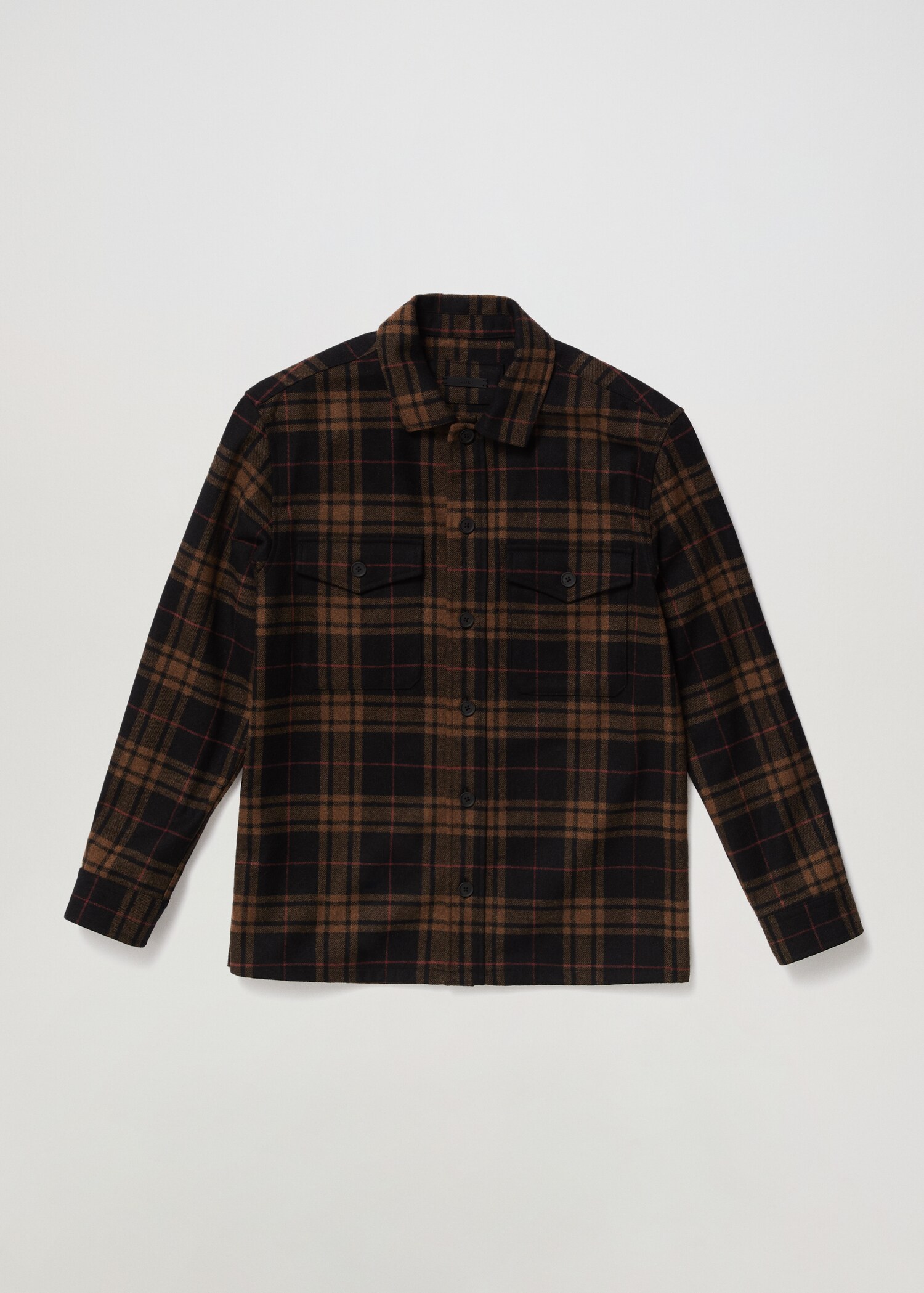 Check wool-blend overshirt - Details of the article 4