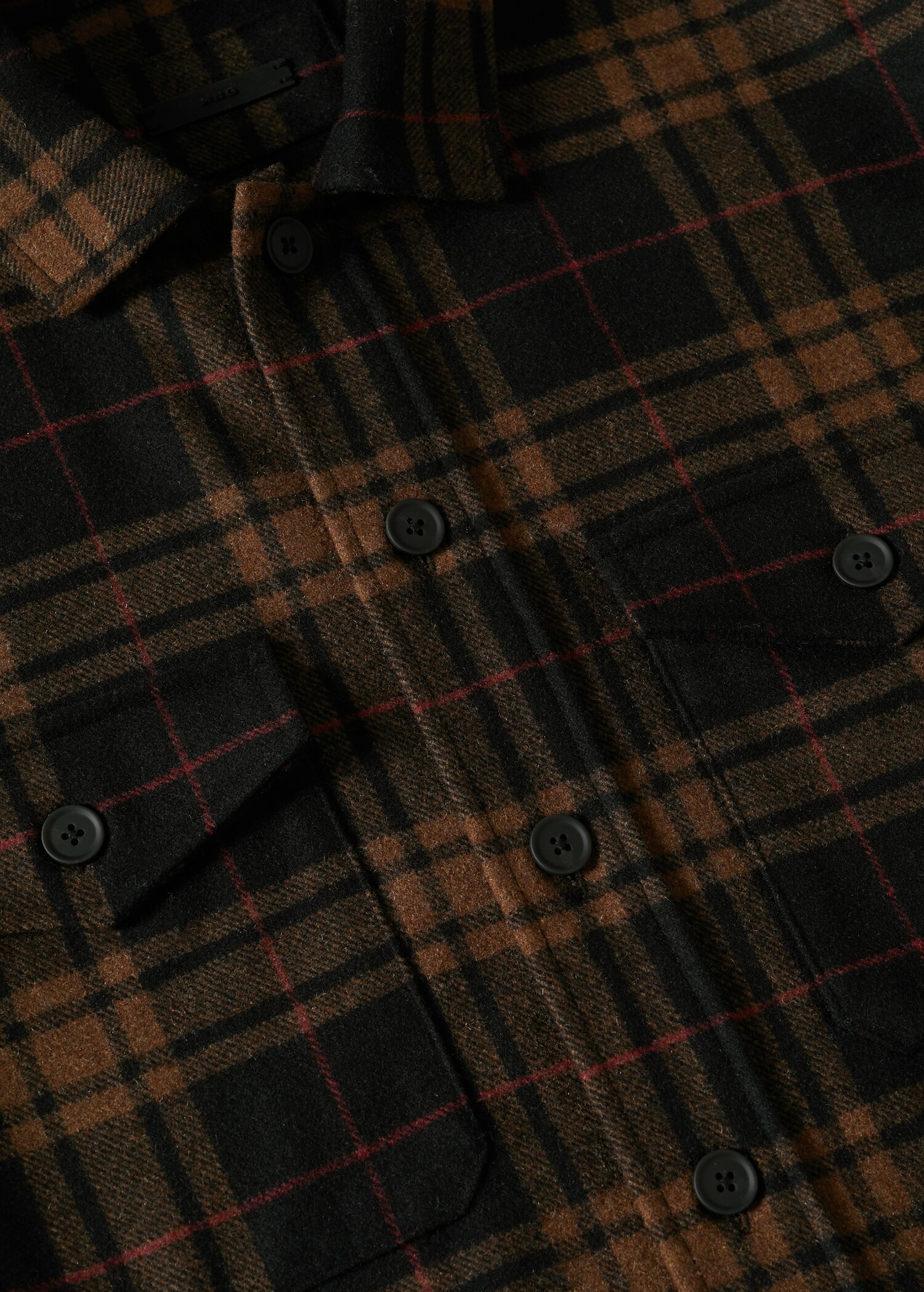 Check wool-blend overshirt - Details of the article 8