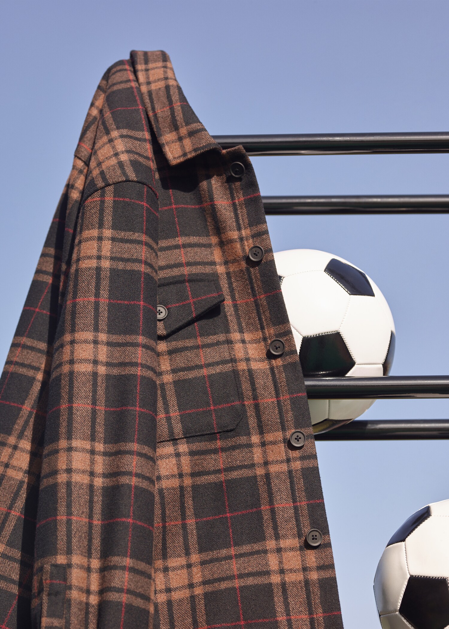 Check wool-blend overshirt - Details of the article 9