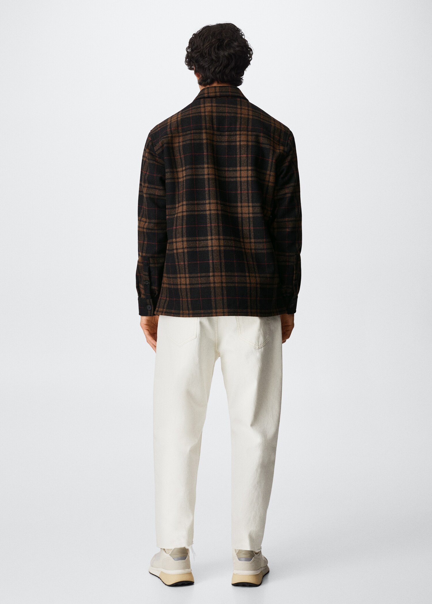 Check wool-blend overshirt - Reverse of the article