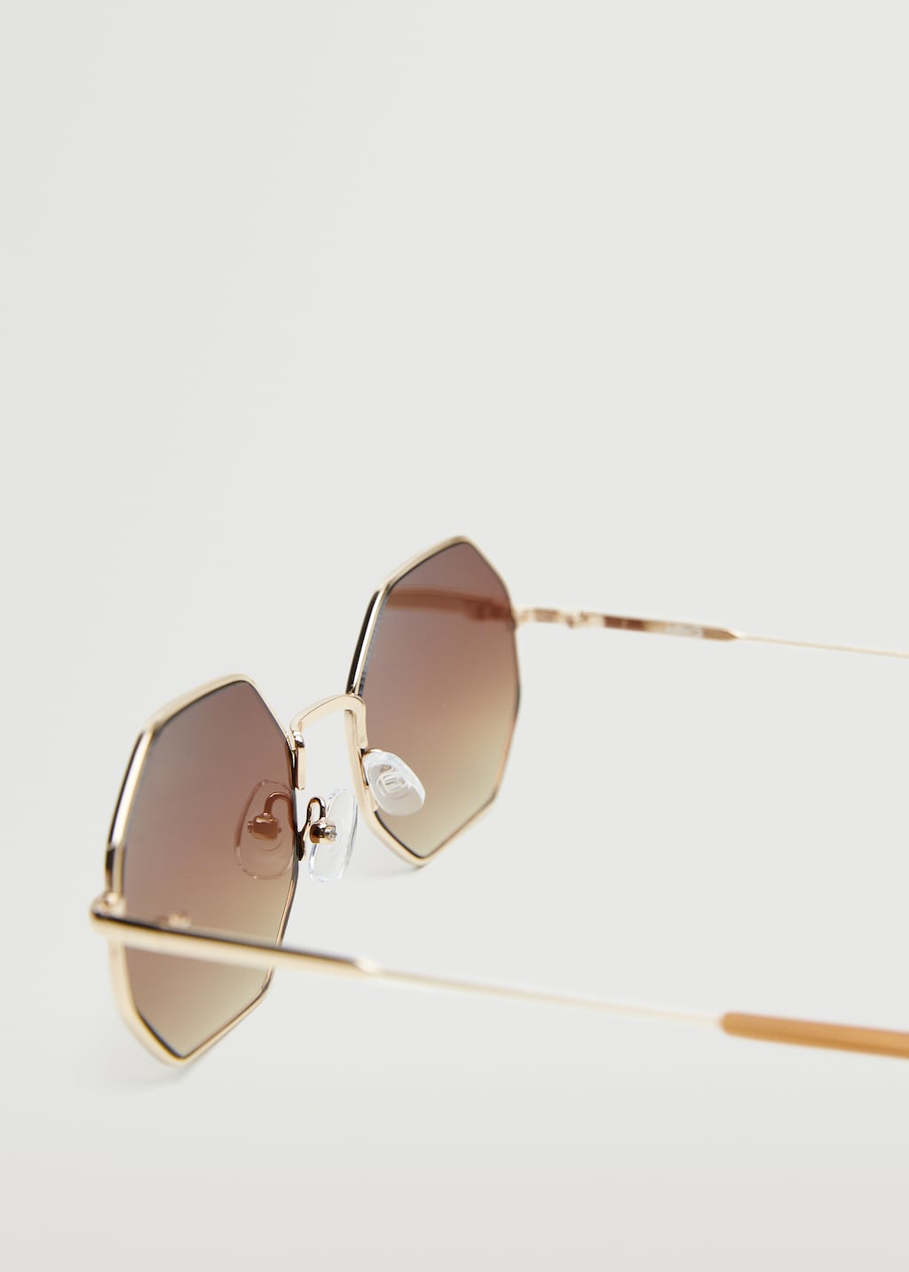 Lunettes de soleil monture metallique hexagonale Femme MANGO Niger