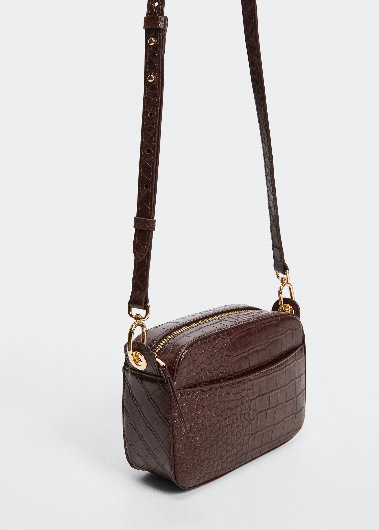 Sac porté croisé effet croco - Plan moyen