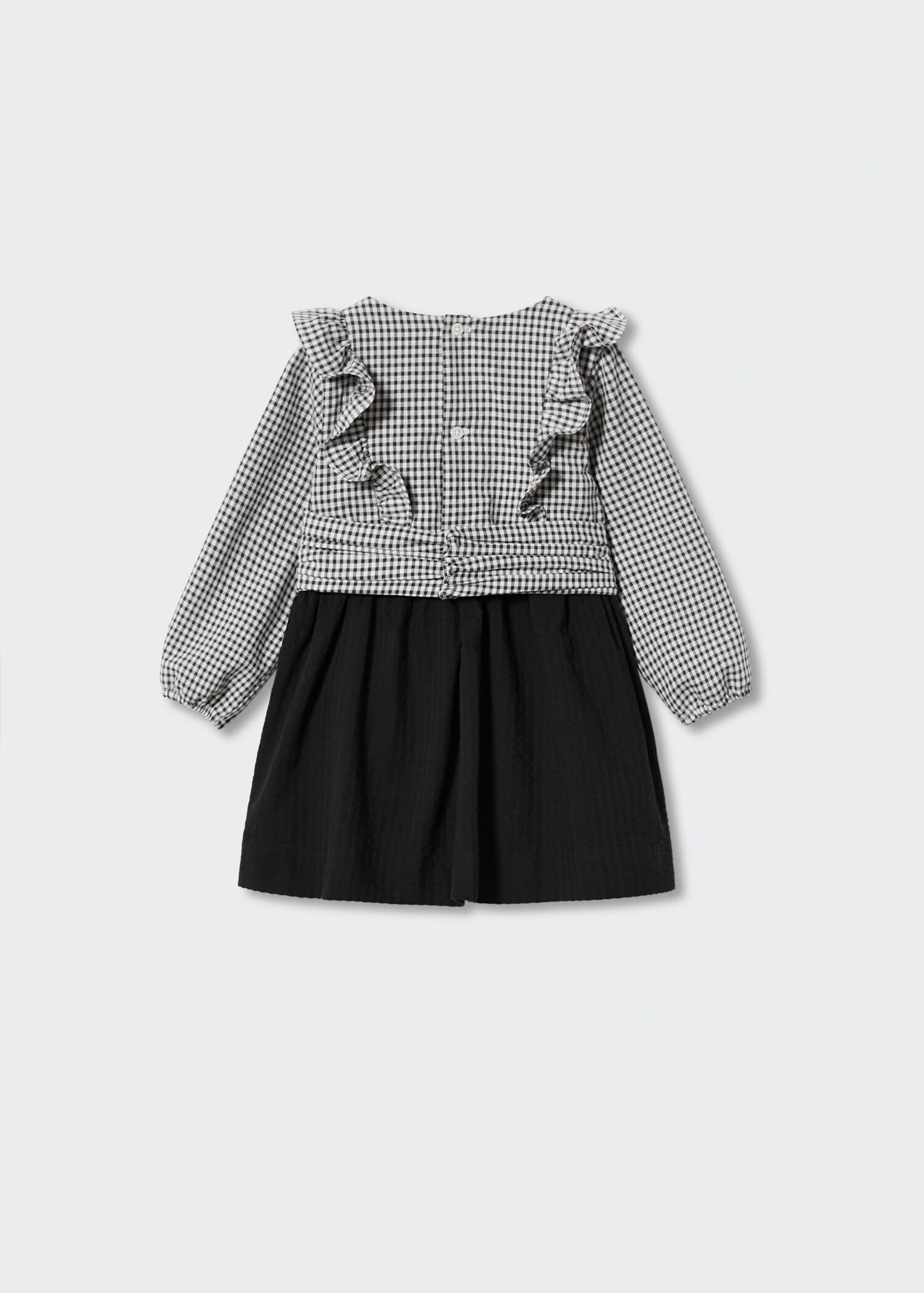 Gingham check cottoned dress - Reverse of the article