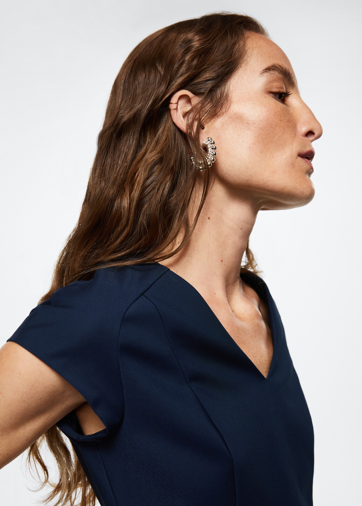 Fitted cotton dress - Details of the article 1