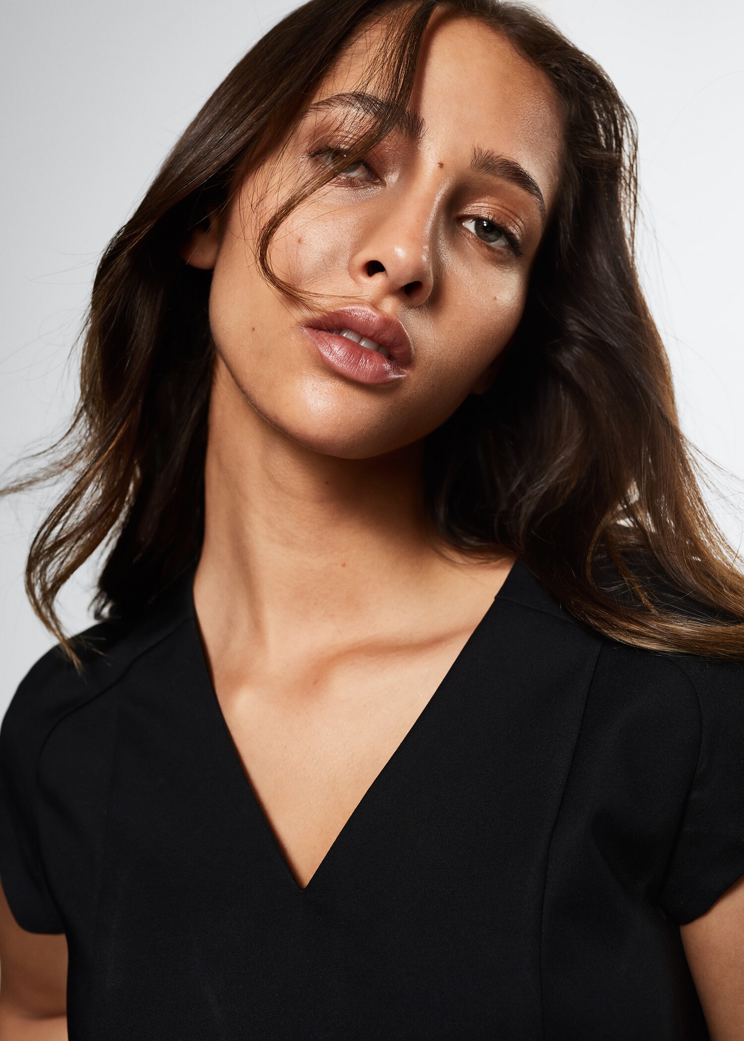 Fitted cotton dress - Details of the article 1