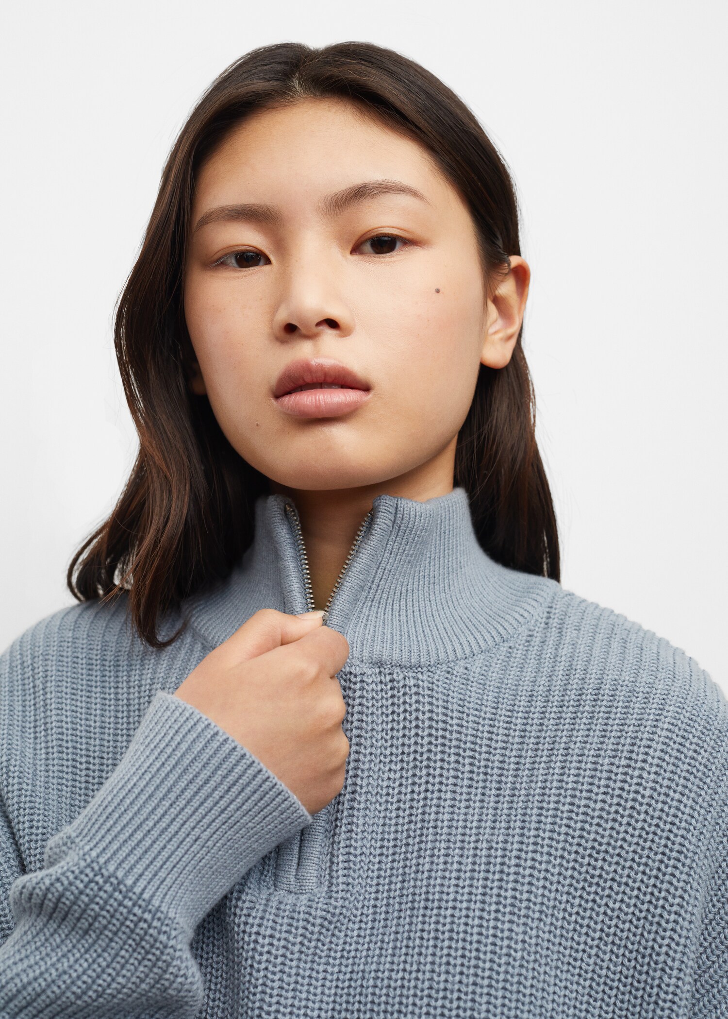 Strickpullover mit Reißverschluss - Detail des Artikels 1