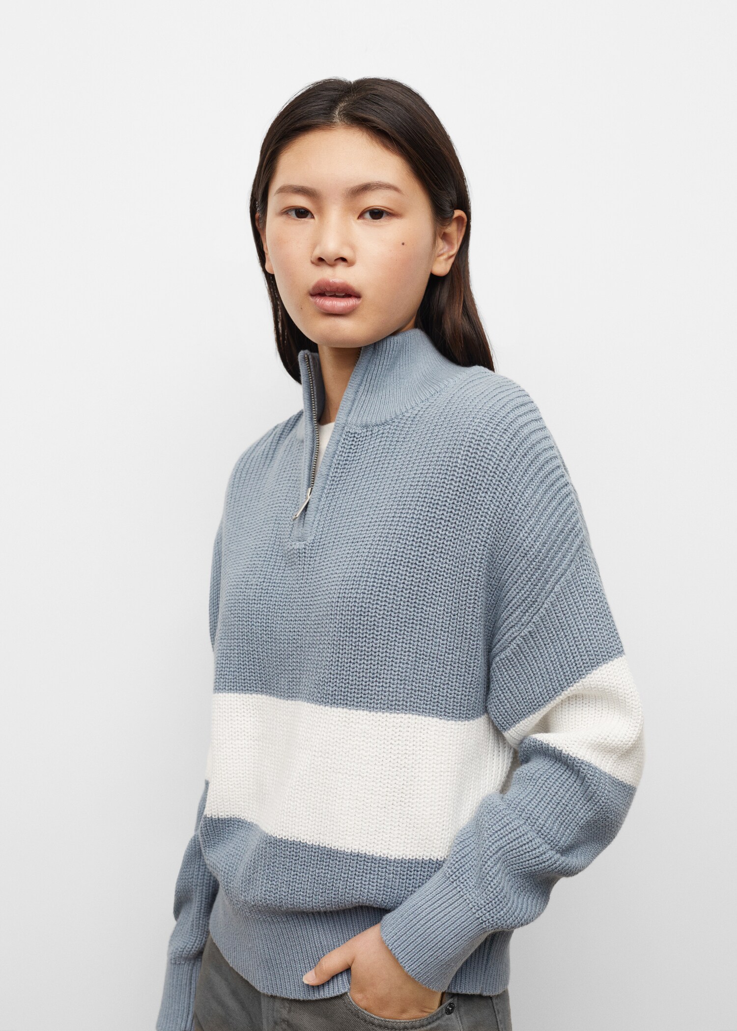 Strickpullover mit Reißverschluss - Detail des Artikels 2