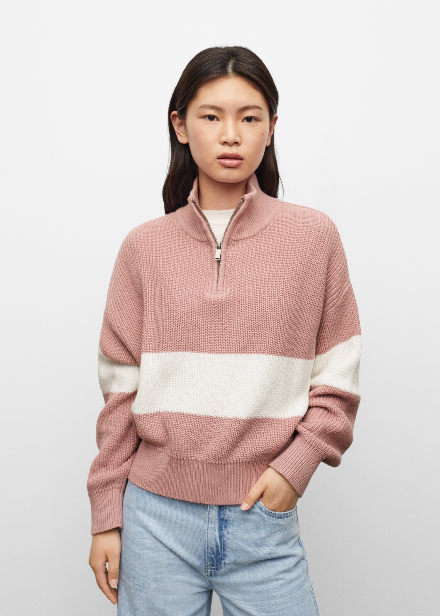 Strickpullover mit Reißverschluss - Detail des Artikels 1