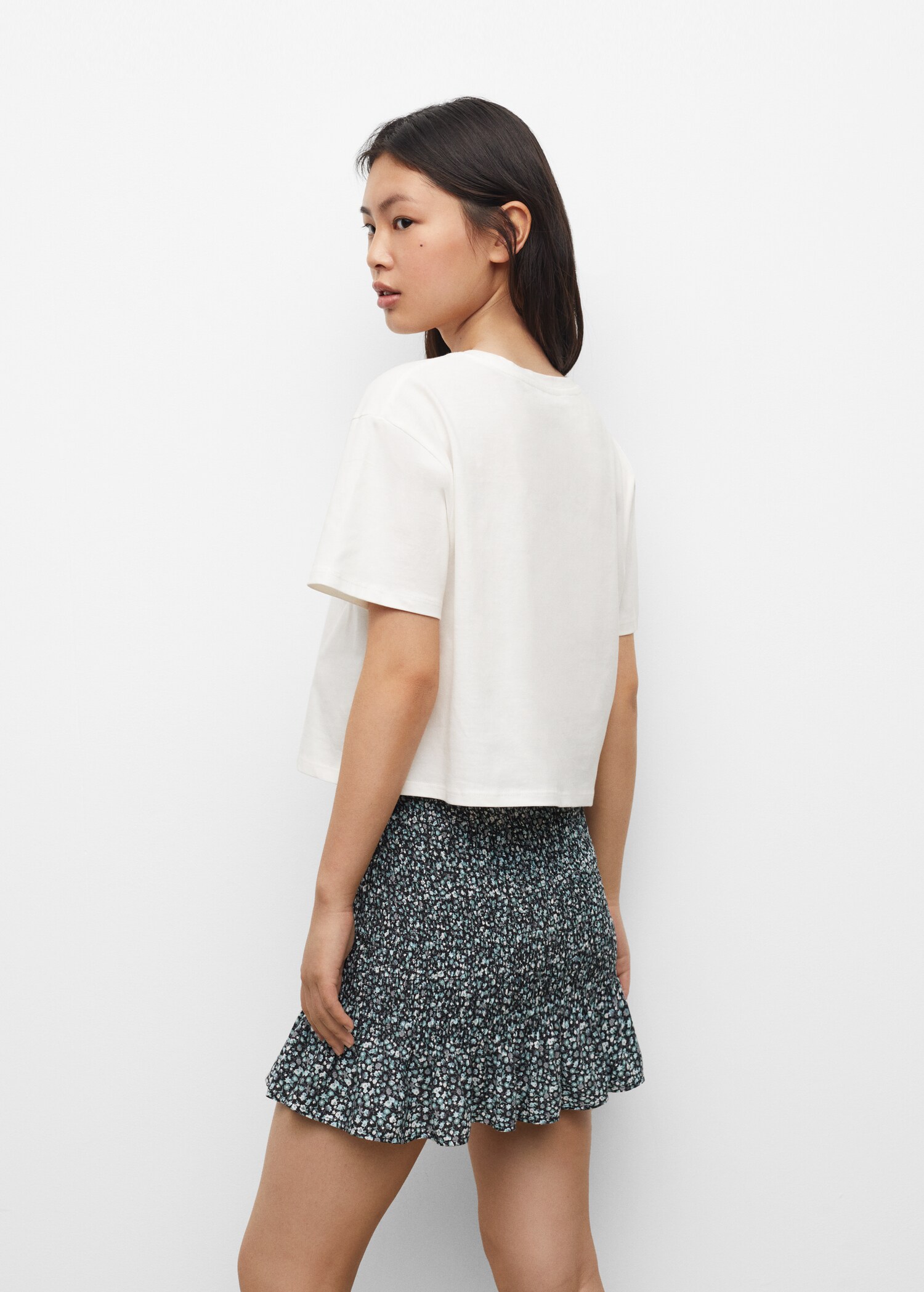 Printed cotton-blend T-shirt - Details of the article 1