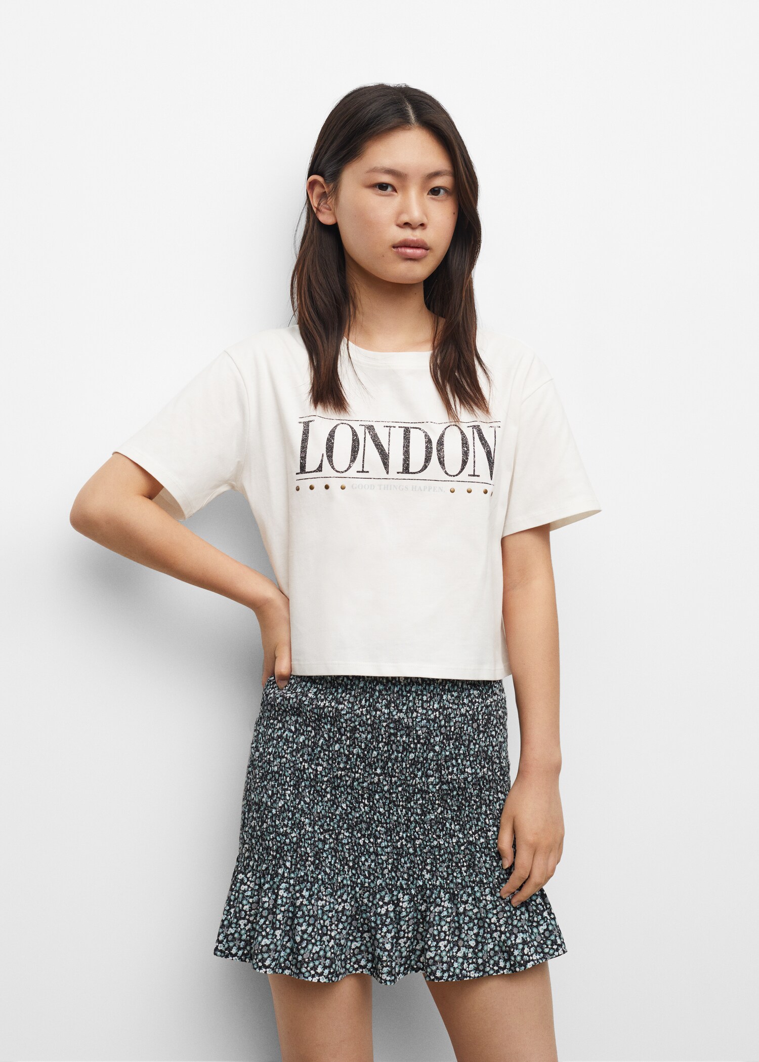 Printed cotton-blend T-shirt - Details of the article 2