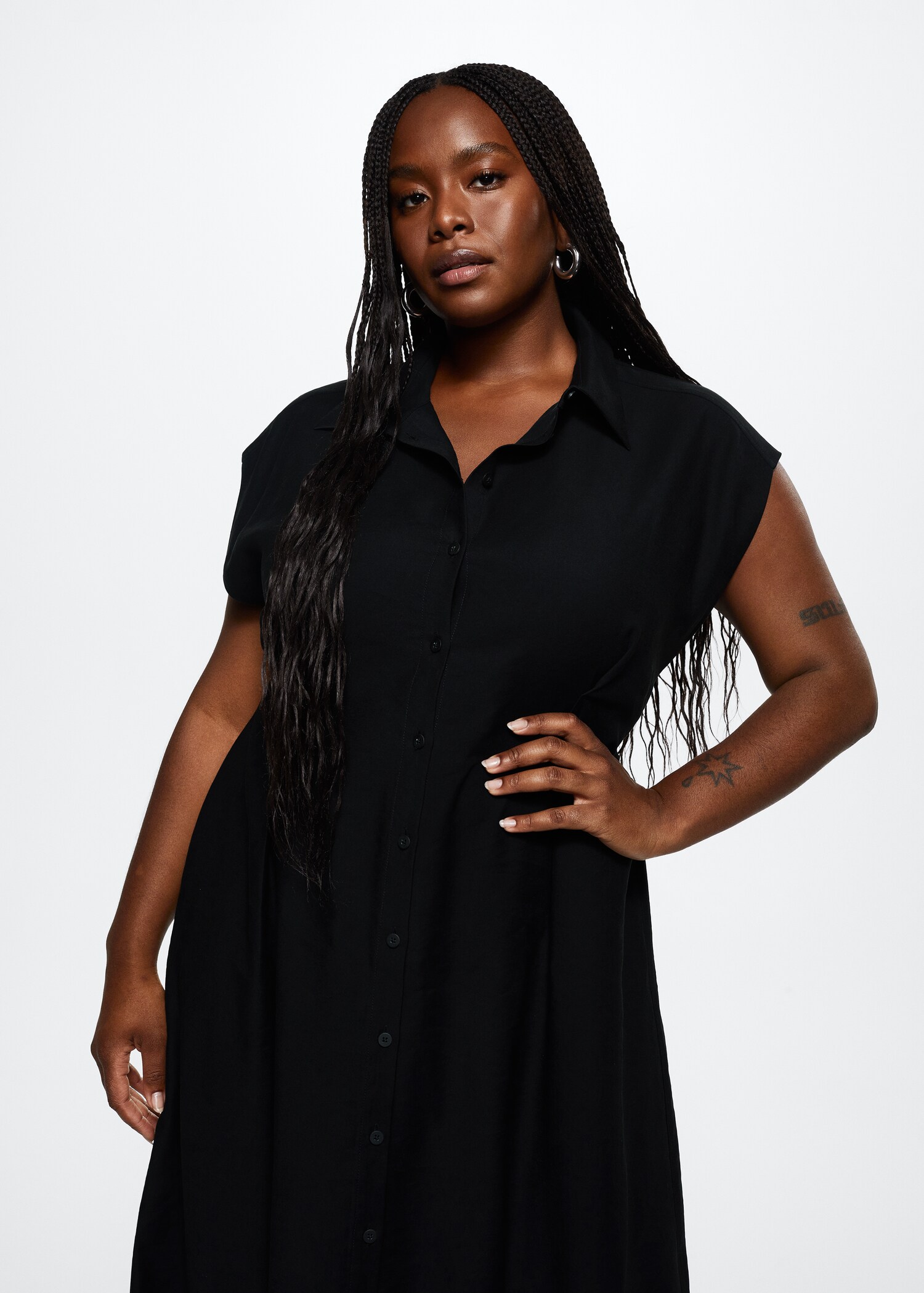 Flowy shirt dress - Details of the article 4