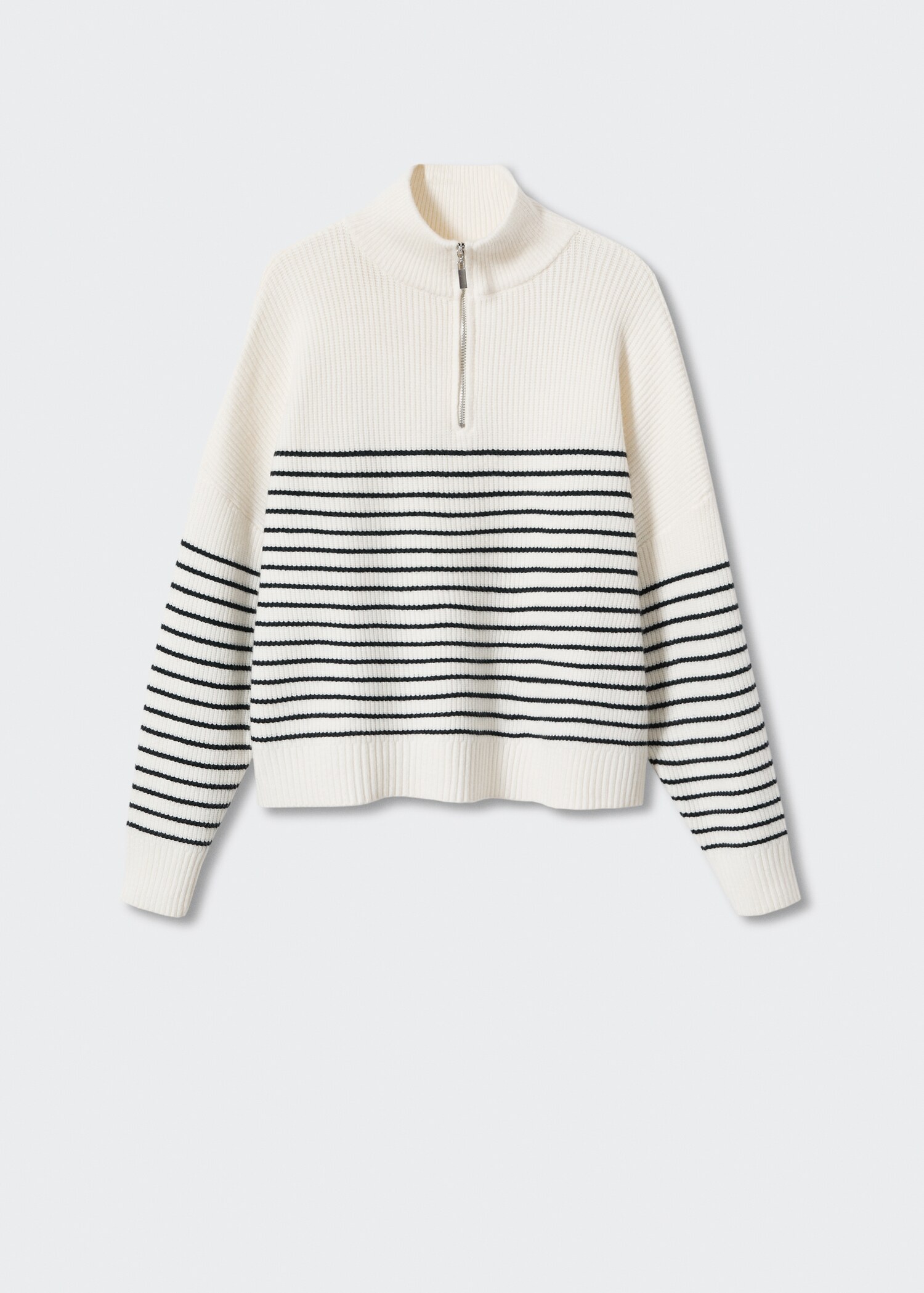Striped sweater with zipper - Article without model