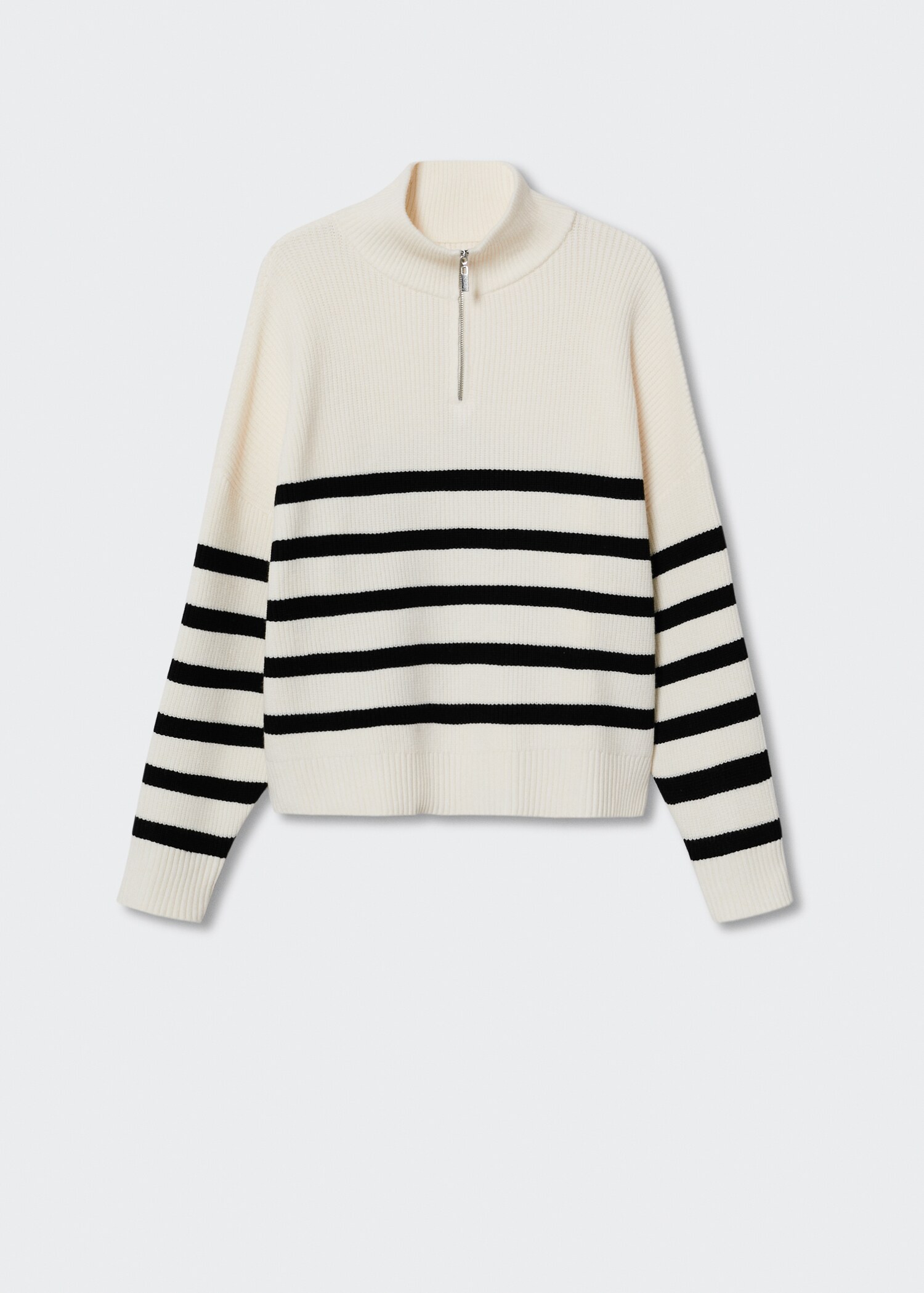 Striped sweater with zipper - Article without model