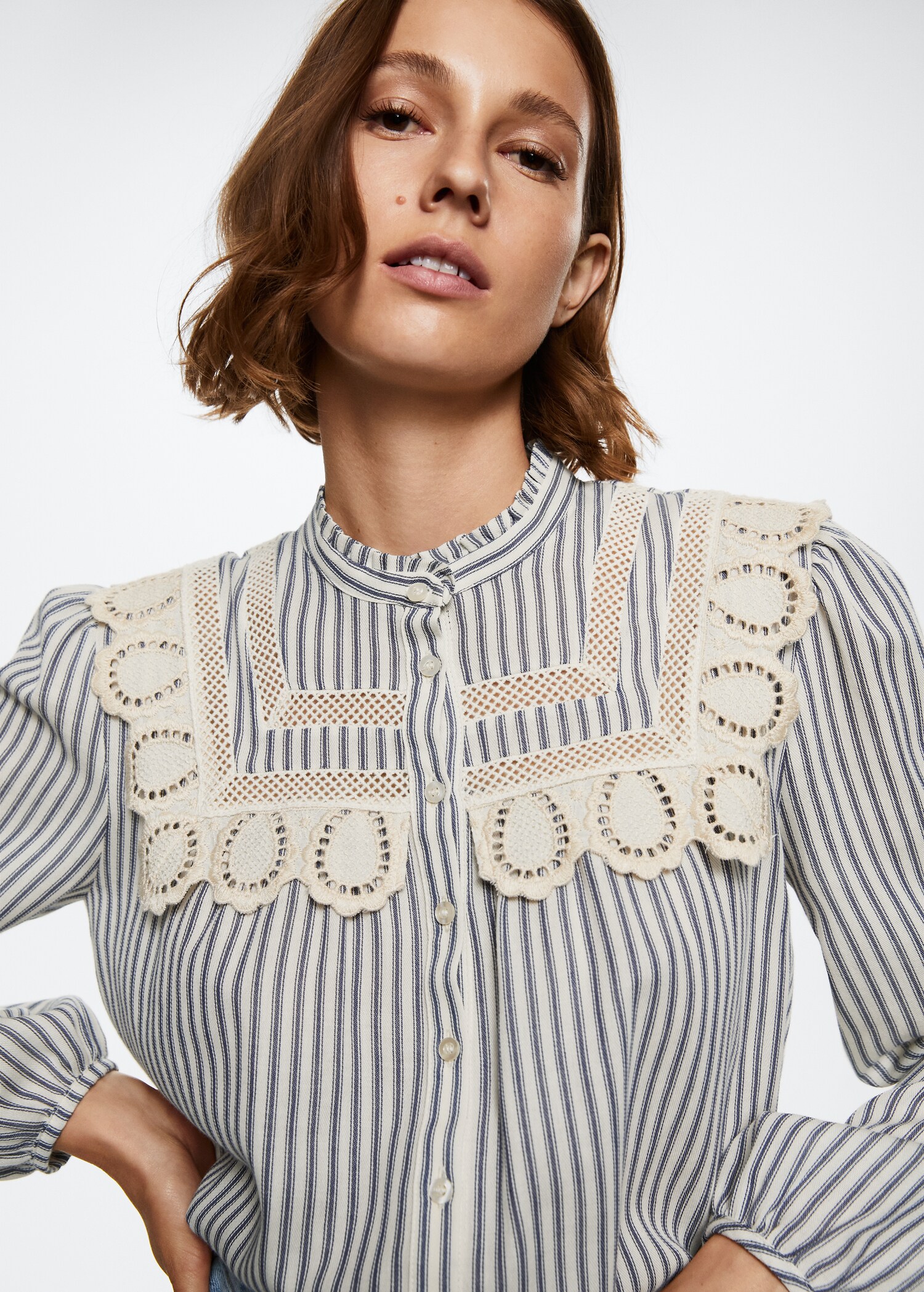Swiss embroidery cotton blouse - Details of the article 1