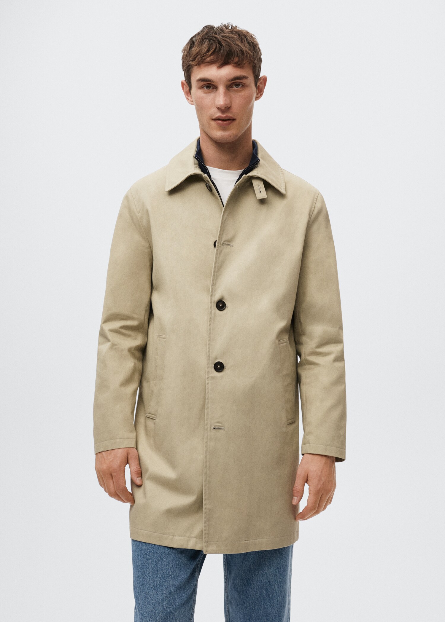 Trench algodón water repellent - Plano medio