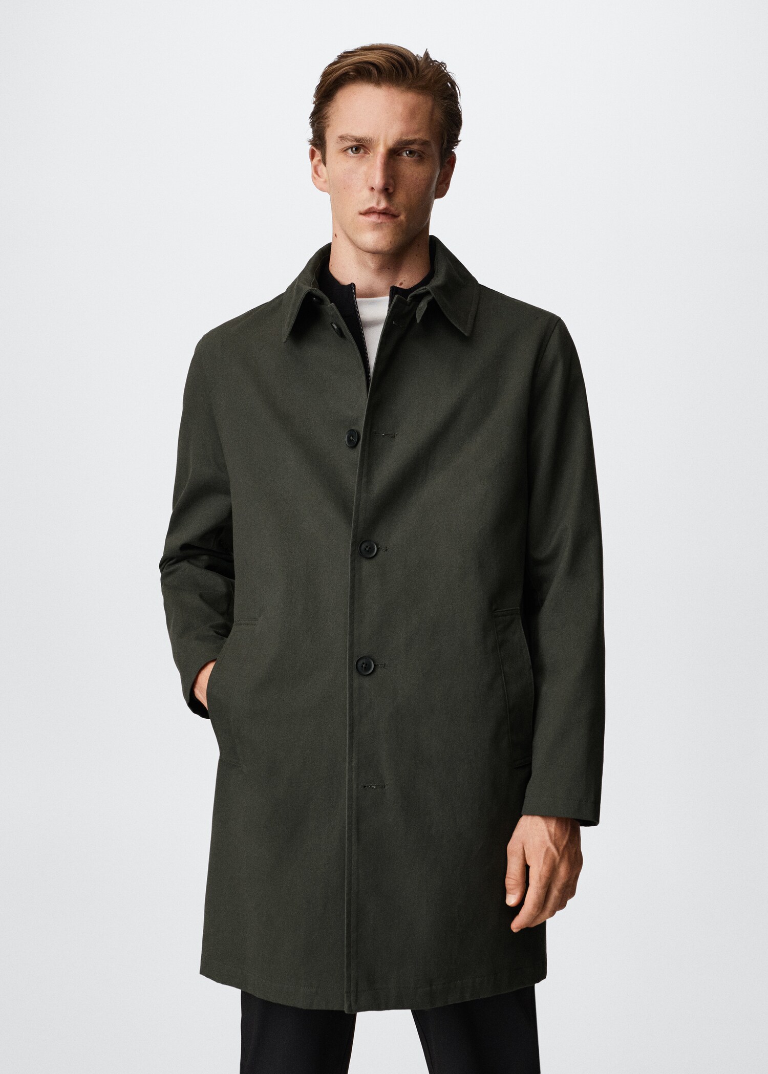 Trench algodón water repellent - Plano medio