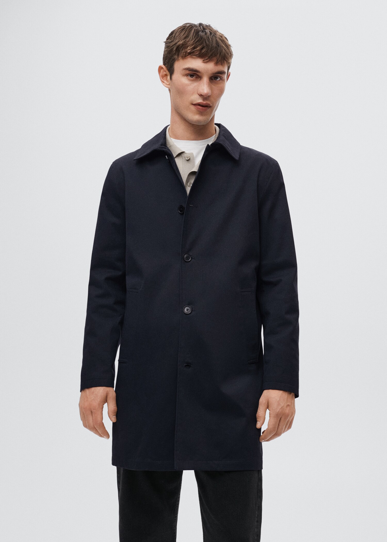 Trench algodón water repellent - Plano medio
