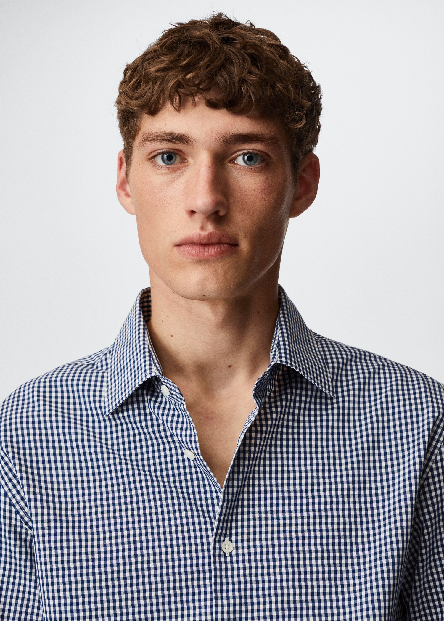 Slim fit gingham check shirt - Details of the article 1