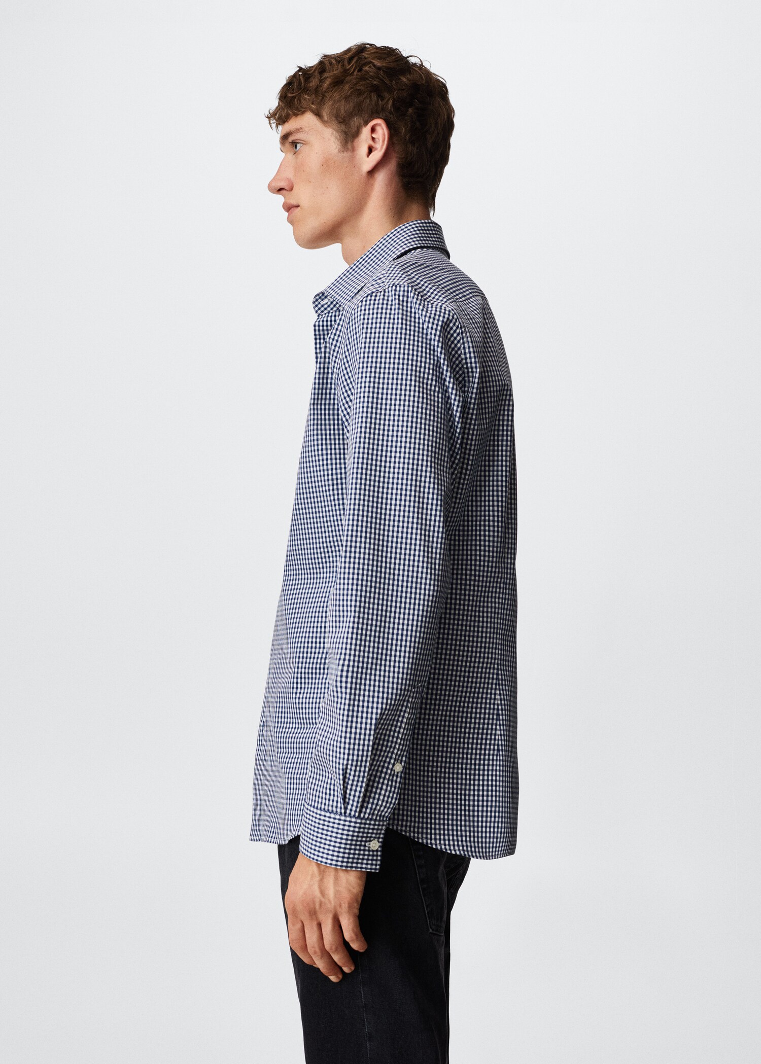Slim fit gingham check shirt - Details of the article 2