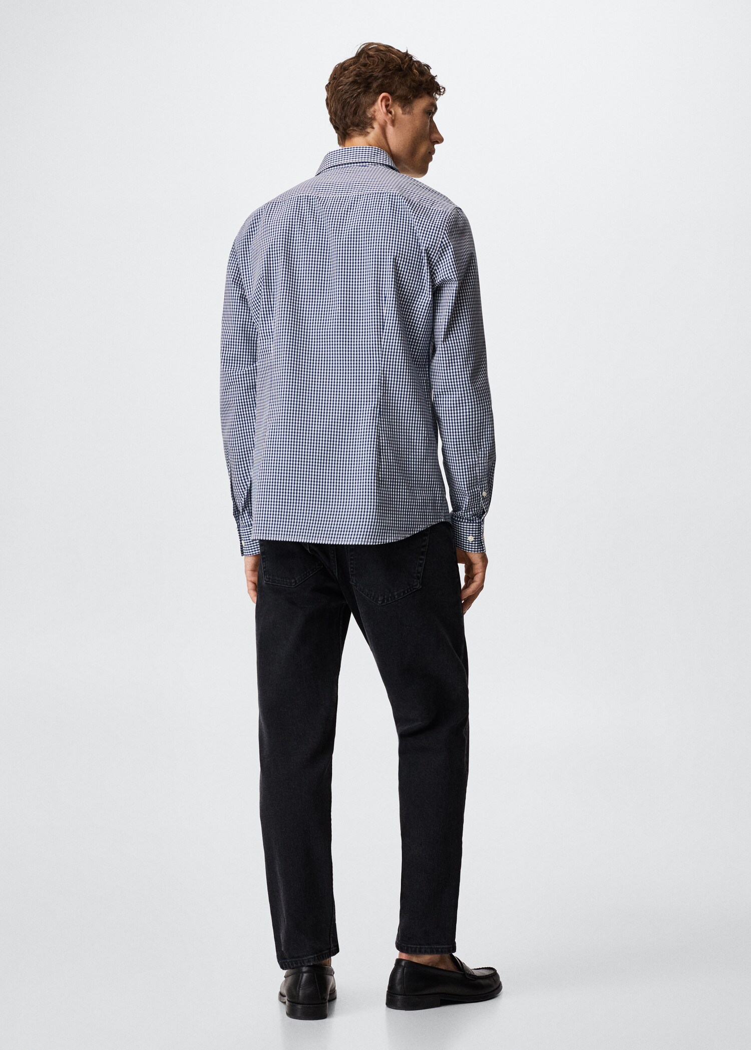 Slim fit gingham check shirt - Reverse of the article
